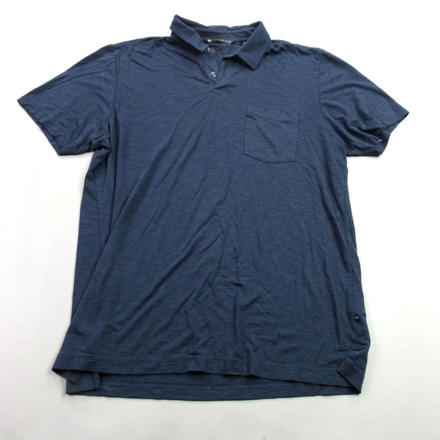 TravisMathew Travis Mathew Mens Large Polo Golf Shirt Casual Short Sleeve Blue Outdoors Size US L / EU 52-54 / 3 - 2 Thumbnail