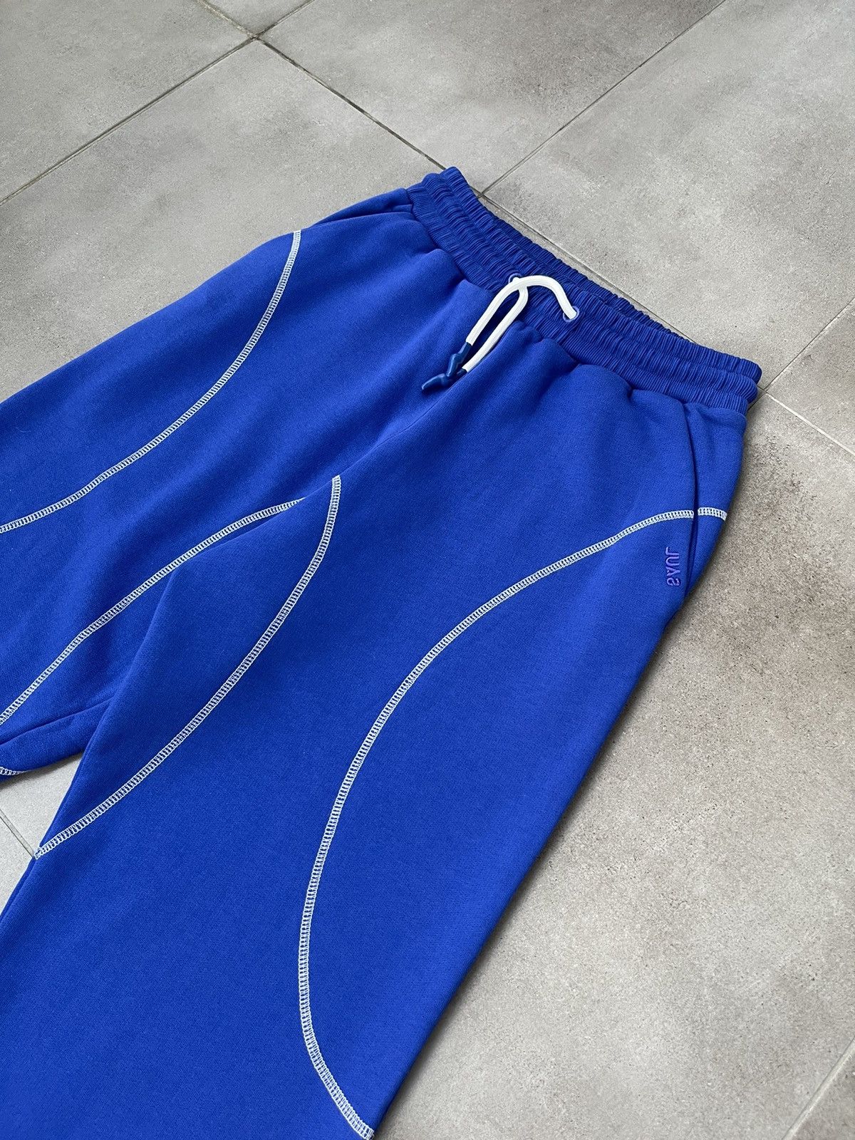 Saul Nash !DS! SS23 Saul Nash Blue Overlock Stitch Lounge Pants Size US 36 / EU 52 - 12 Thumbnail