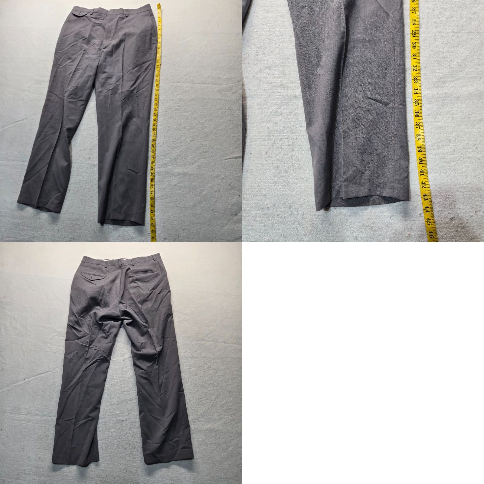 Haggar HAGGAR Solid Gray Dress Pants Slacks Adult Men's 36 x 31 Size US 36 / EU 52 - 8 Thumbnail