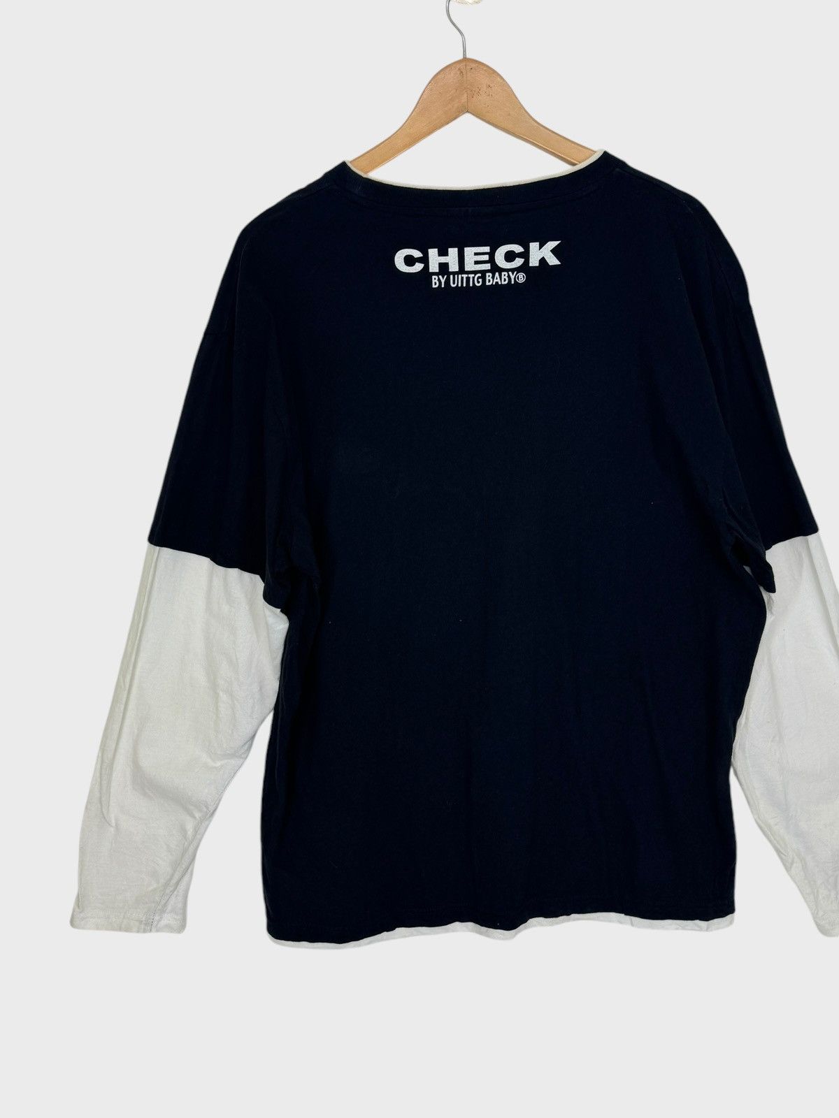 Japanese Brand Uittg Baby Double Check Hyper Primates Longsleeve Size US XL / EU 56 / 4 - 9 Thumbnail