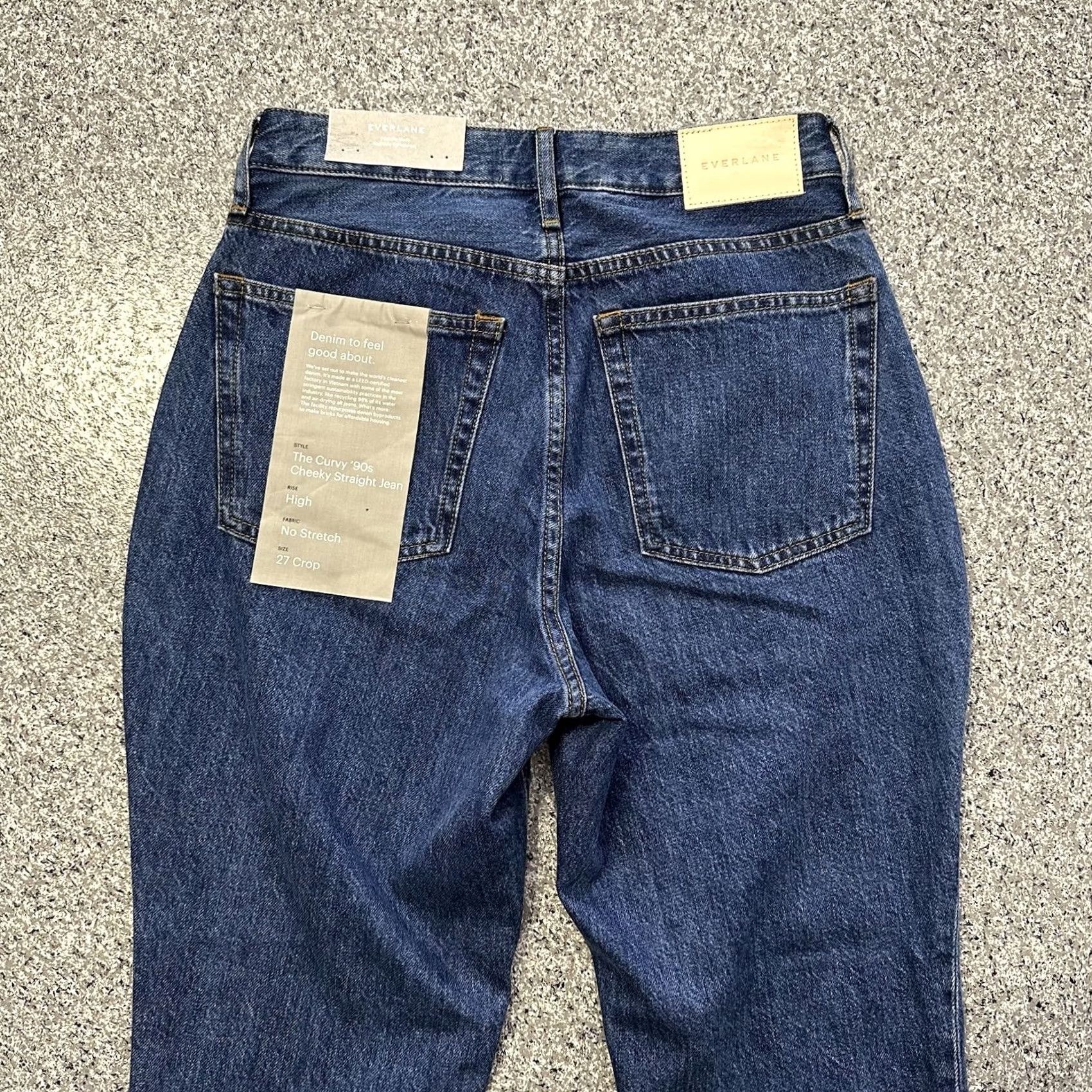 Everlane Everlane Jeans Womens 27x26 Crop High Rise Curvy 90s Straight Organic Blue Cotton Denim 5-Pocket Rise High Jeans Womens Size 27" / US 4 / IT 40 - 5 Thumbnail