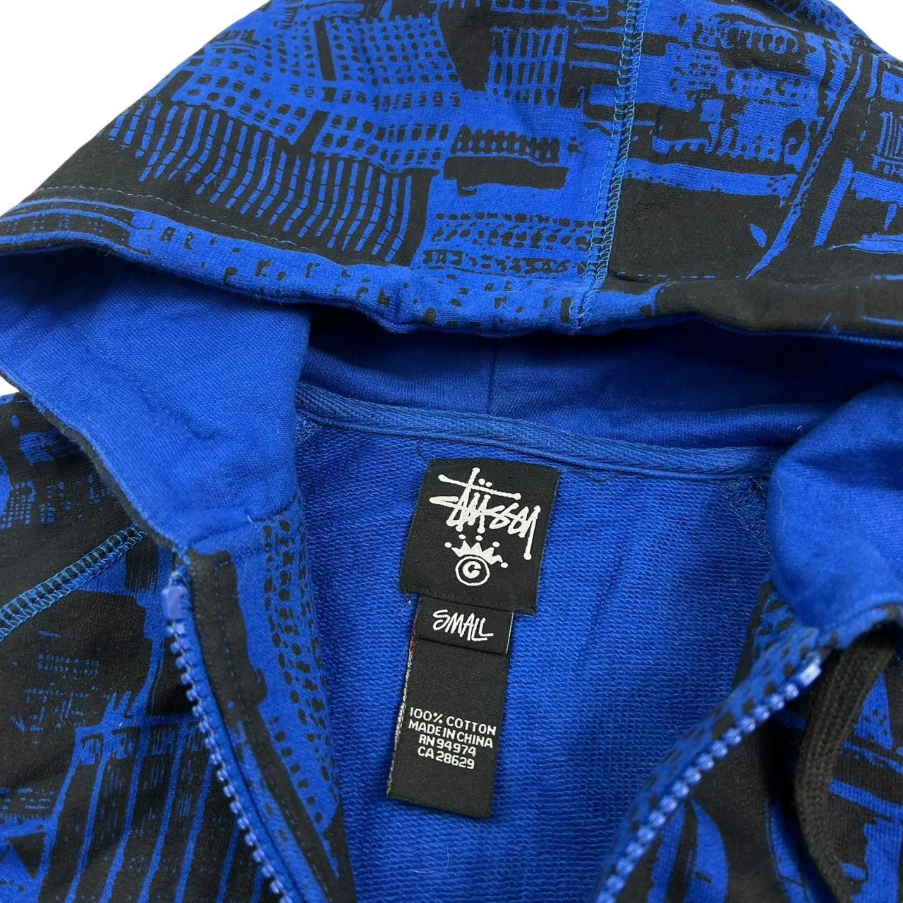 Stussy Vintage 2000s Stussy New York Zip Up Hoodie Blue - Small Size US M / EU 48-50 / 2 - 4 Thumbnail