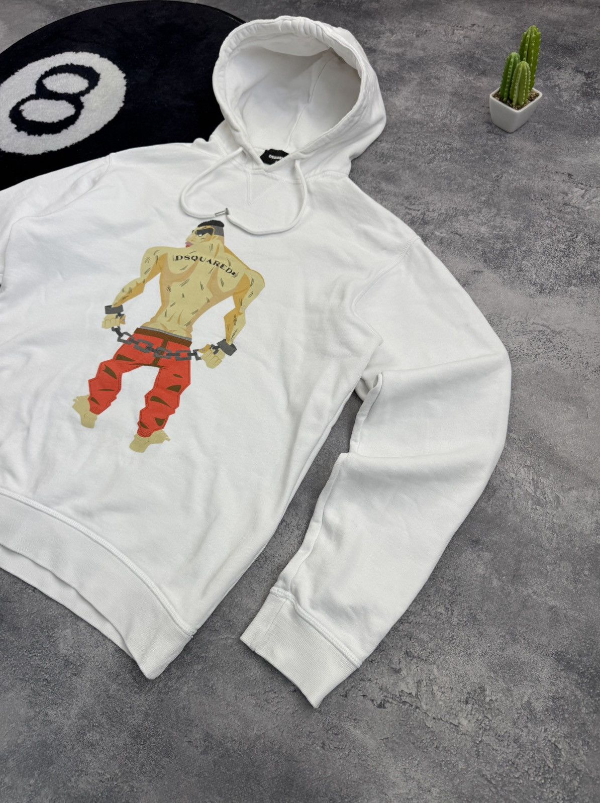 Dsquared2 Dsquared2 White Hoodie Big Logo Y2K Street Wear Size US XL / EU 56 / 4 - 3 Thumbnail