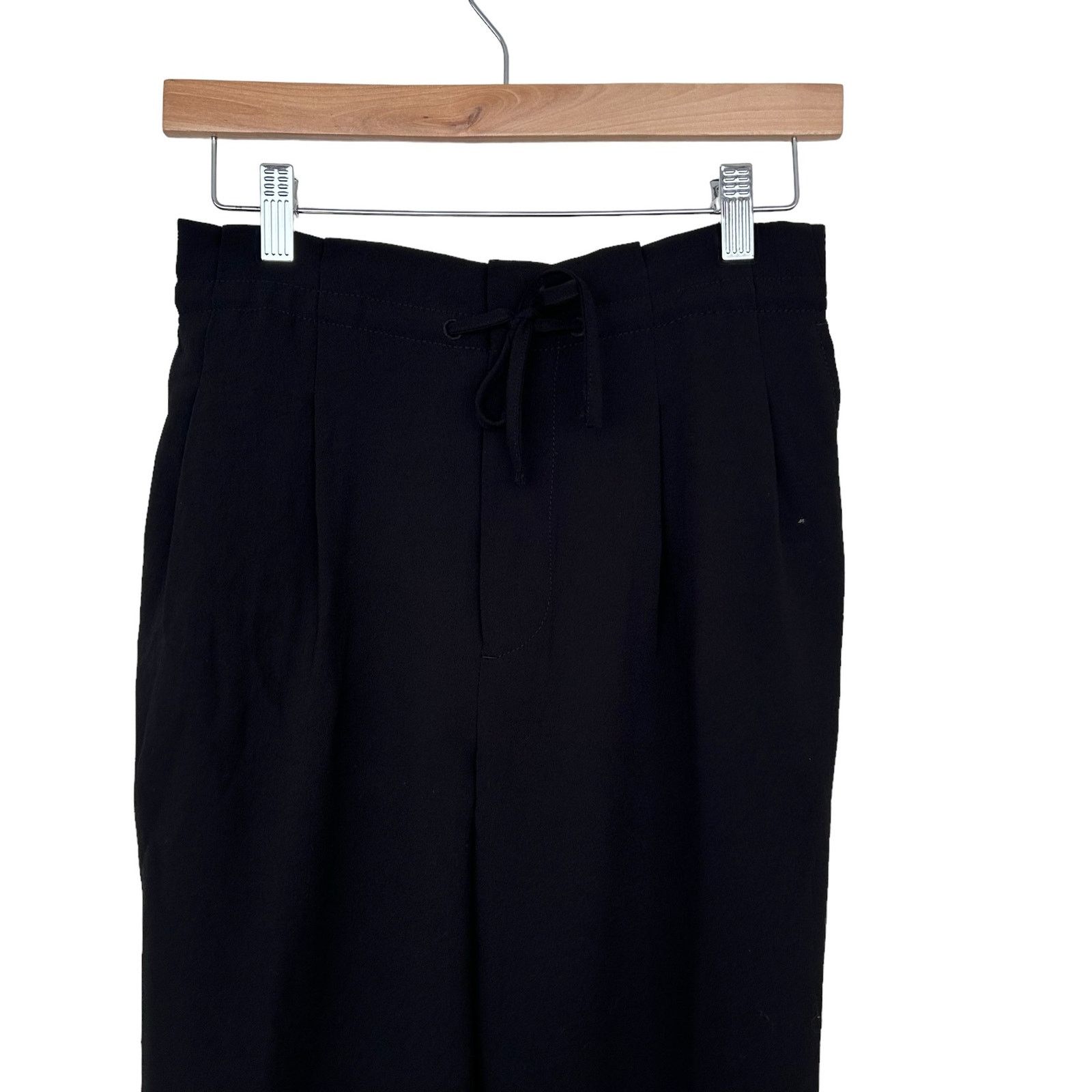 Madewell Madewell Black Drapey Drawstring Paperbag Pants Sz 4 Size 27" / US 4 / IT 40 - 3 Thumbnail