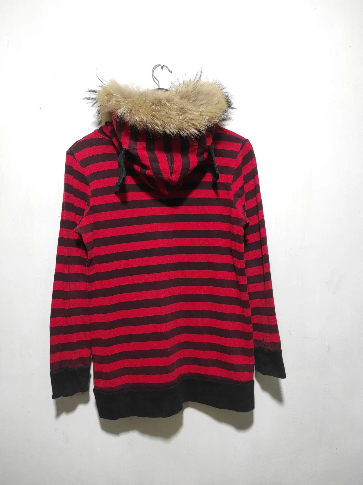 Japanese Brand Head Punk Skull stripe zip fur hoodie ifsix LGB style Size US S / EU 44-46 / 1 - 13 Thumbnail