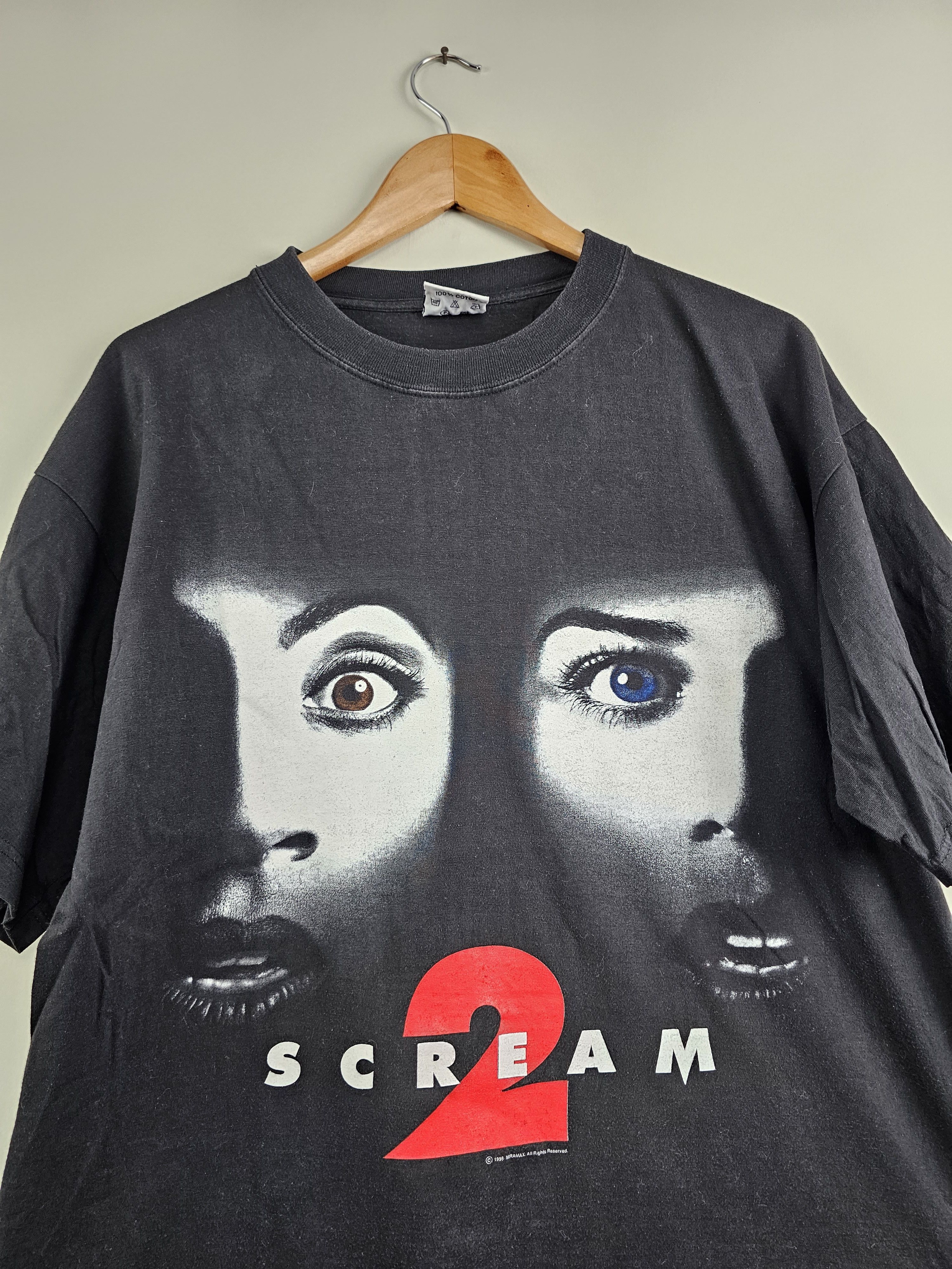 Anime × Vintage 1998 Scream 2 90s Vintage Horror Movie promo M 22.5" 26.5" Size US L / EU 52-54 / 3 - 2 Thumbnail
