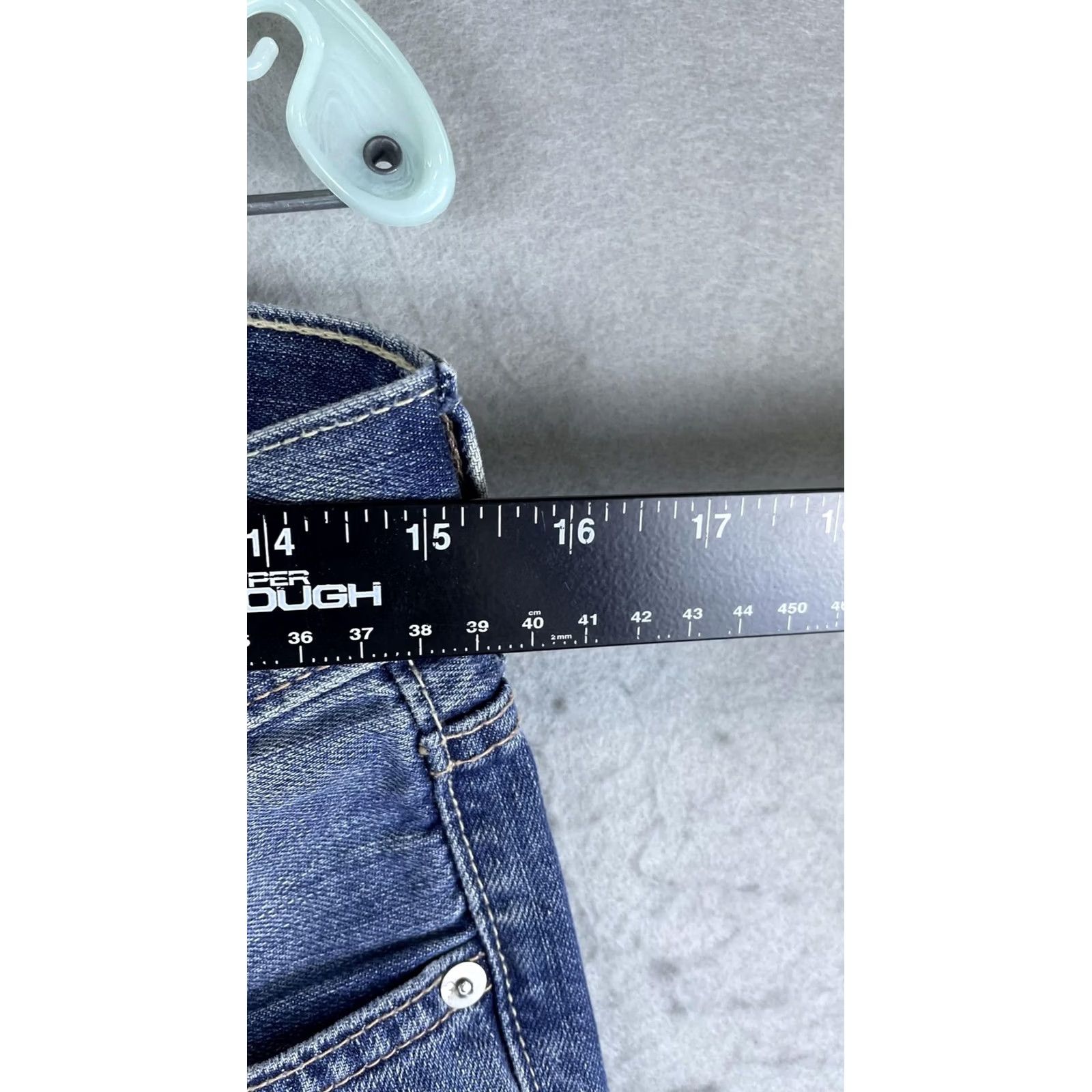 H&M H&M Boyfriend Jeans Womens 29 Blue Cuffed Distressed Relaxed Fit 24 Inseam Size 29" - 6 Thumbnail