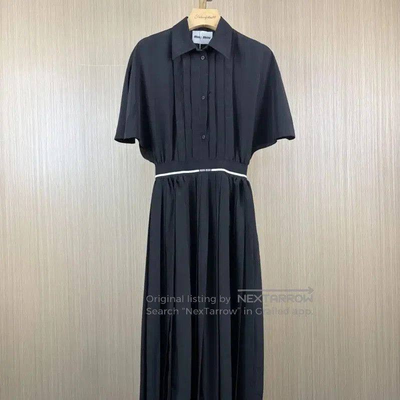 Miu Miu Miu Miu Black Polyester Midi Dress . Size M / US 6-8 / IT 42-44 - 1 Thumbnail
