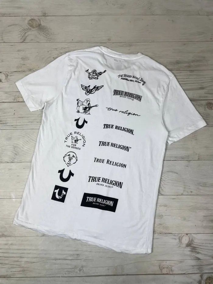 True Religion True Religion Multi Logo History T Shirt Japan Y2K Size US XXL / EU 58 / 5 - 1 Thumbnail