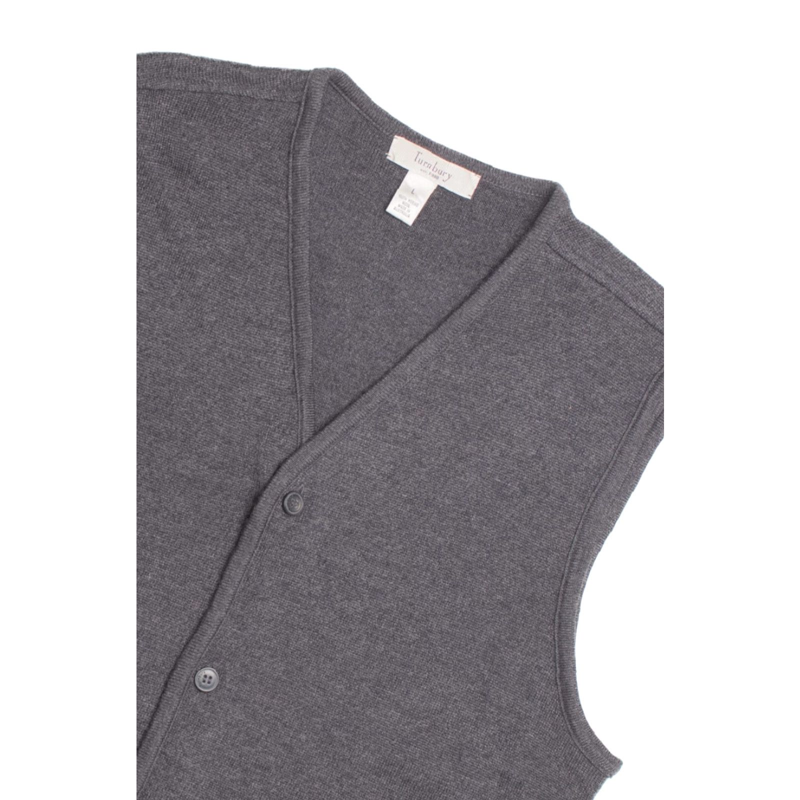 Vintage VINTAGE Turnbury Vest Large Gray Men's Button-Up Knitted Classic Style Size US L / EU 52-54 / 3 - 2 Thumbnail