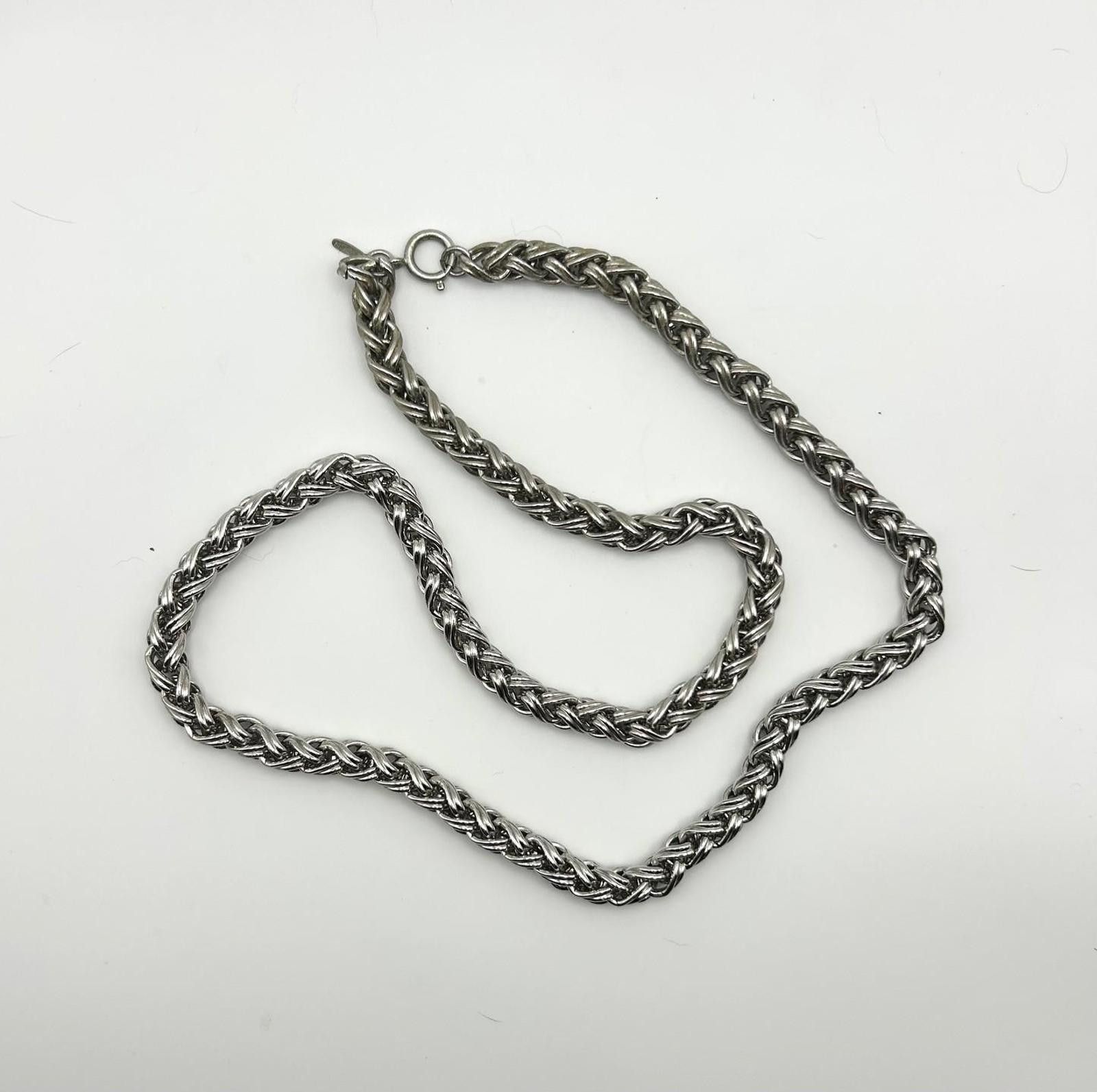 Other Silver Chain Necklace Thick Napier Statement Jewelry Size ONE SIZE - 1 Thumbnail