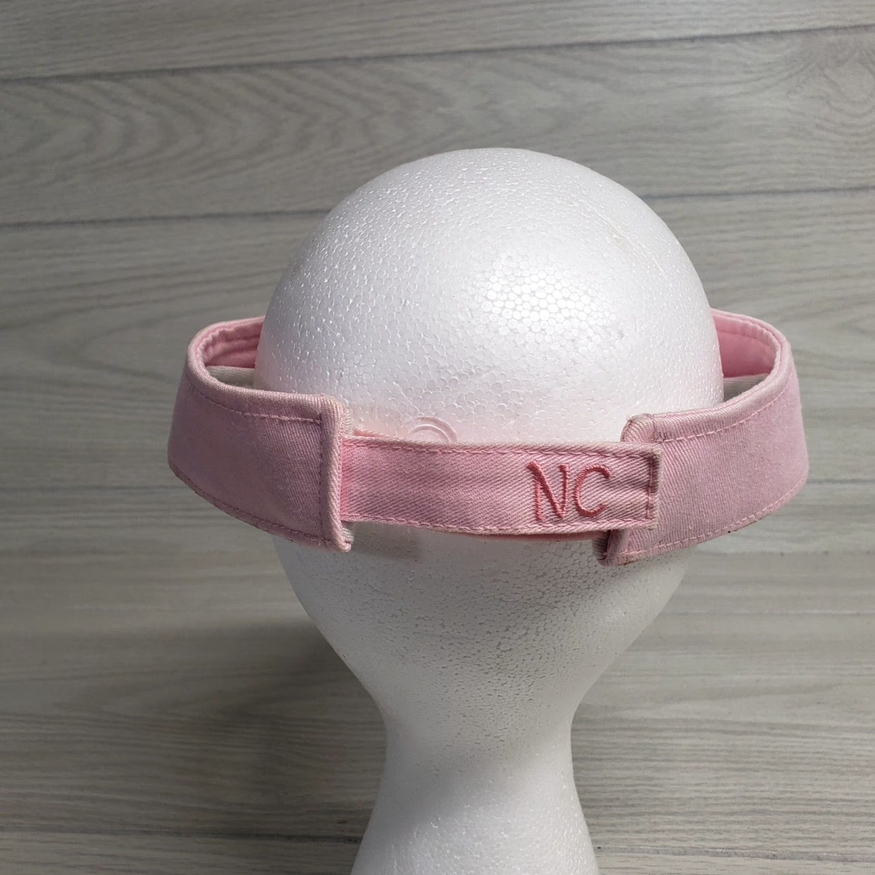 Vintage Hat North South Carolina NC SC Beach Pink Floral Flowers Visor Adjustable Cap Size ONE SIZE - 3 Thumbnail