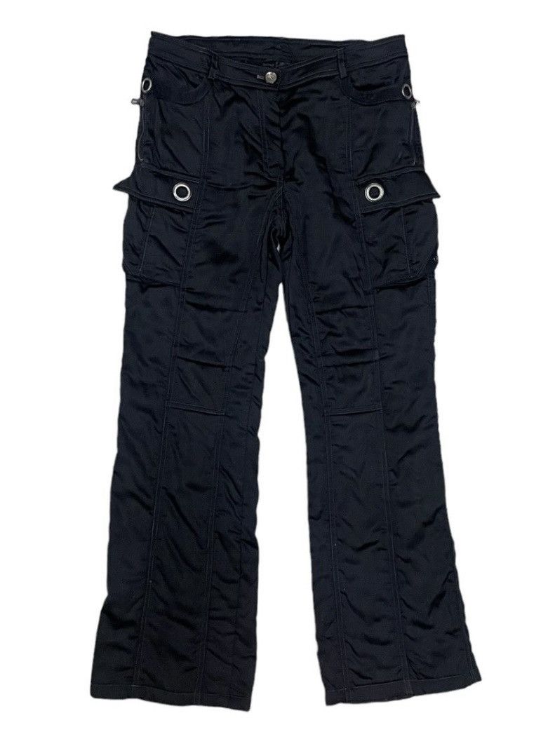 Japanese Brand Japanese Brand Goth Style Low Rise Cargo Flare Pants Size 29" - 1 Thumbnail