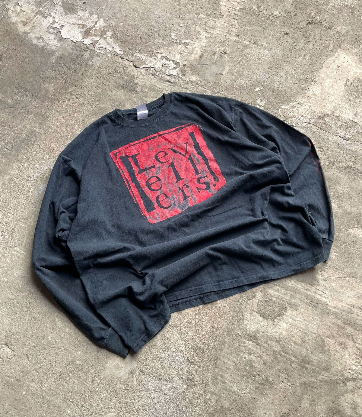 Band Tees × Vintage Vintage 90's Levellers Black Long Sleeve Shirt (Pink Floyd) Size US XXL / EU 58 / 5 - 2 Thumbnail