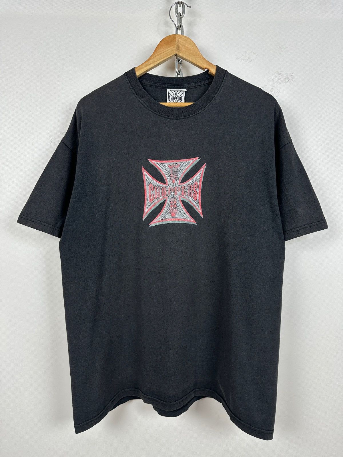 West Coast Choppers Vintage West Coast Choppers Devil Faded Black T-Shirt Size US XL / EU 56 / 4 - 2 Thumbnail