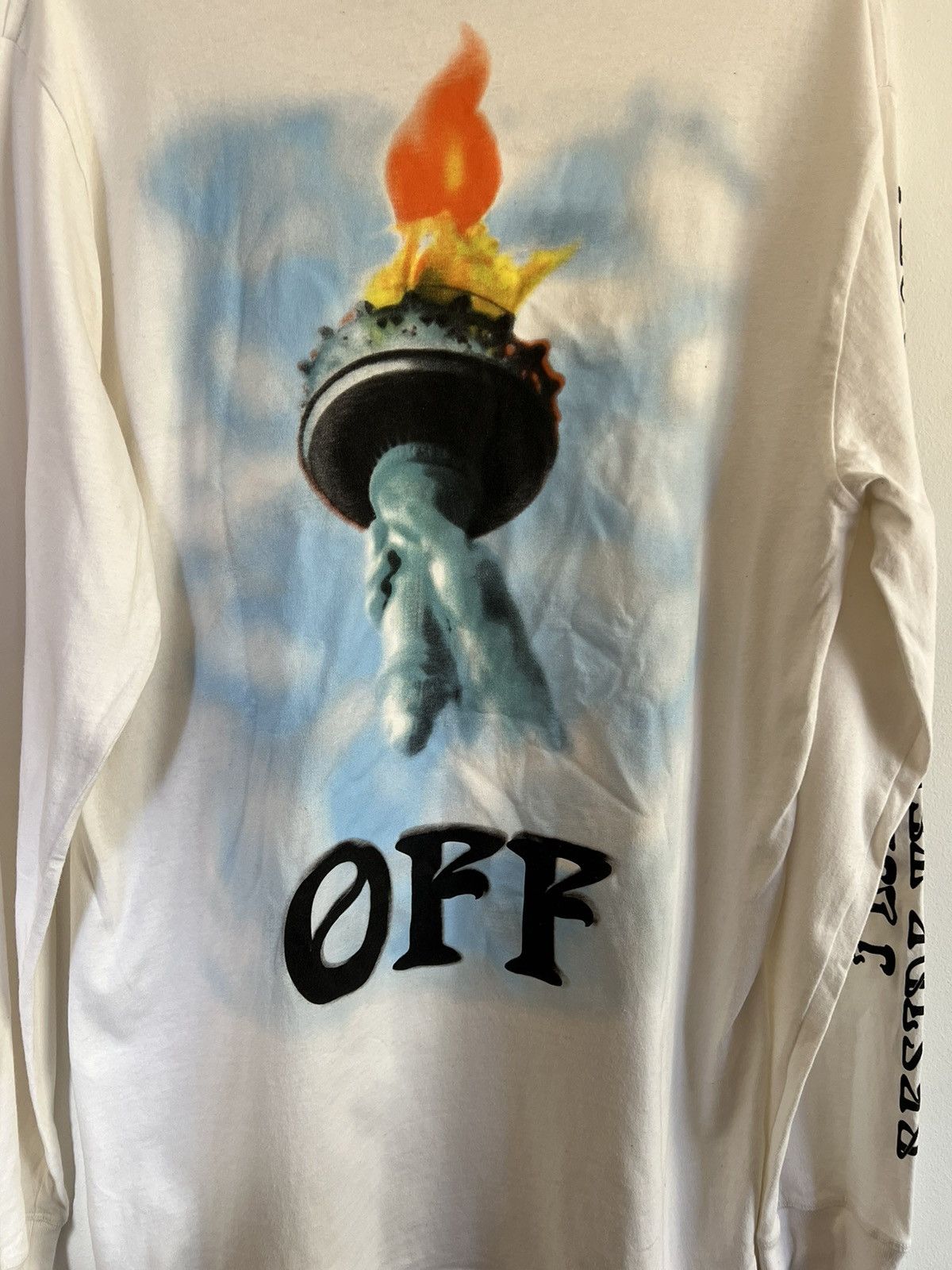 Off-White × Virgil Abloh Off white Statue OF Liberty Long Sleeve TEE Size US L / EU 52-54 / 3 - 2 Thumbnail