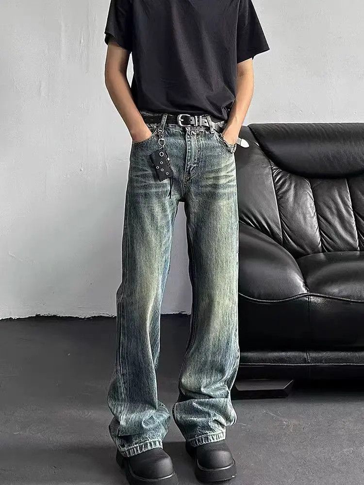 Designer × Japanese Brand Aged washed micro flare loose jeans Size US 30 / EU 46 - 2 Thumbnail