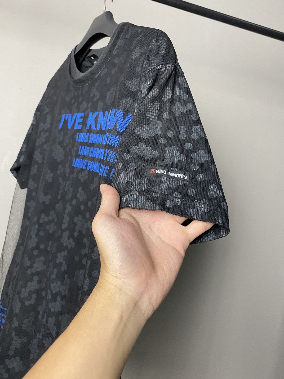 Beauty Beast × Hysteric Glamour × Japanese Brand Euro Immortal Fishnet Double Layer Poem Tshirt Size US M / EU 48-50 / 2 - 6 Thumbnail