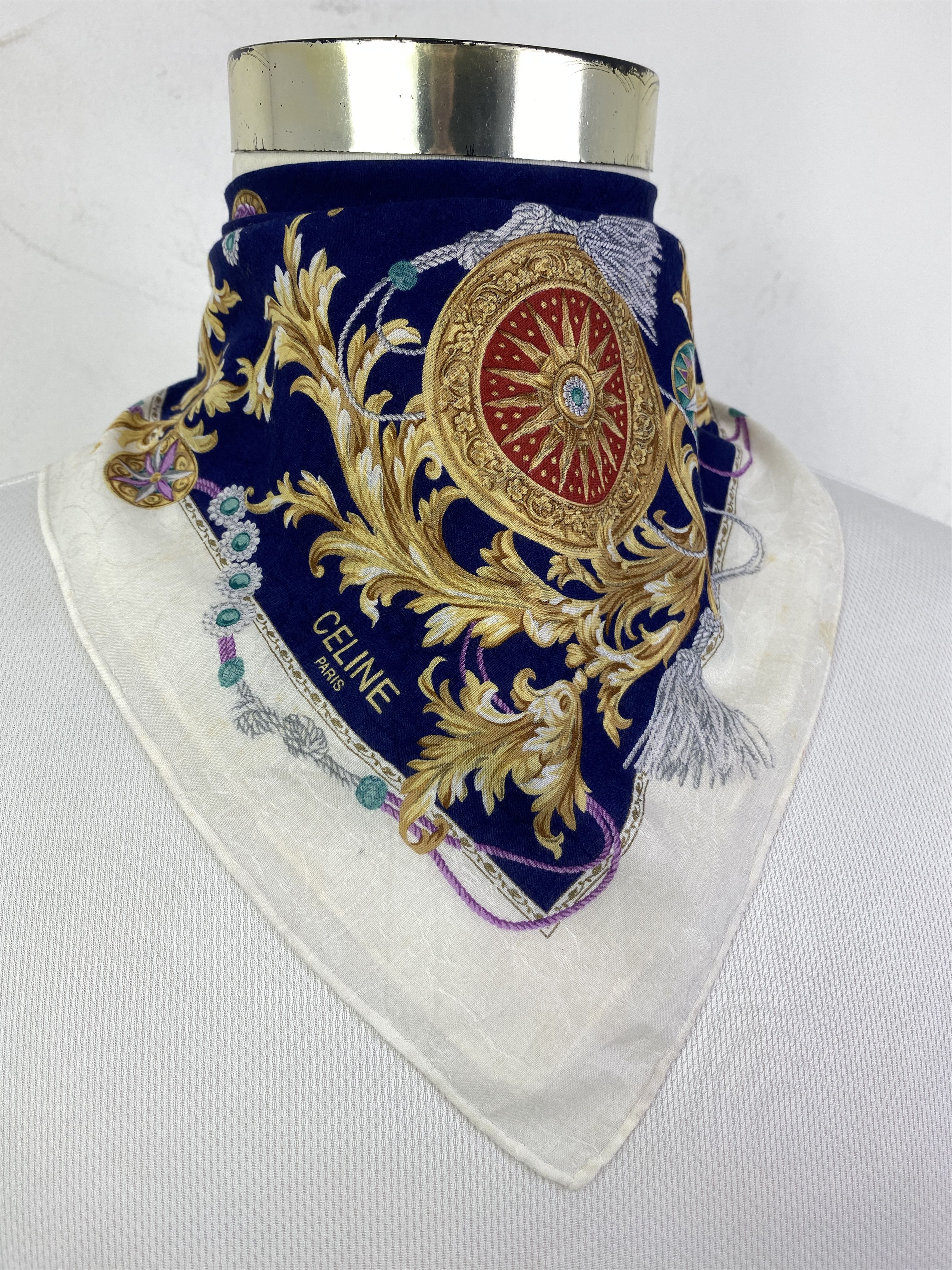 Celine VIntage Celine Handkerchief / Neckerchief / Bandana HKC0819 Size ONE SIZE - 1 Thumbnail