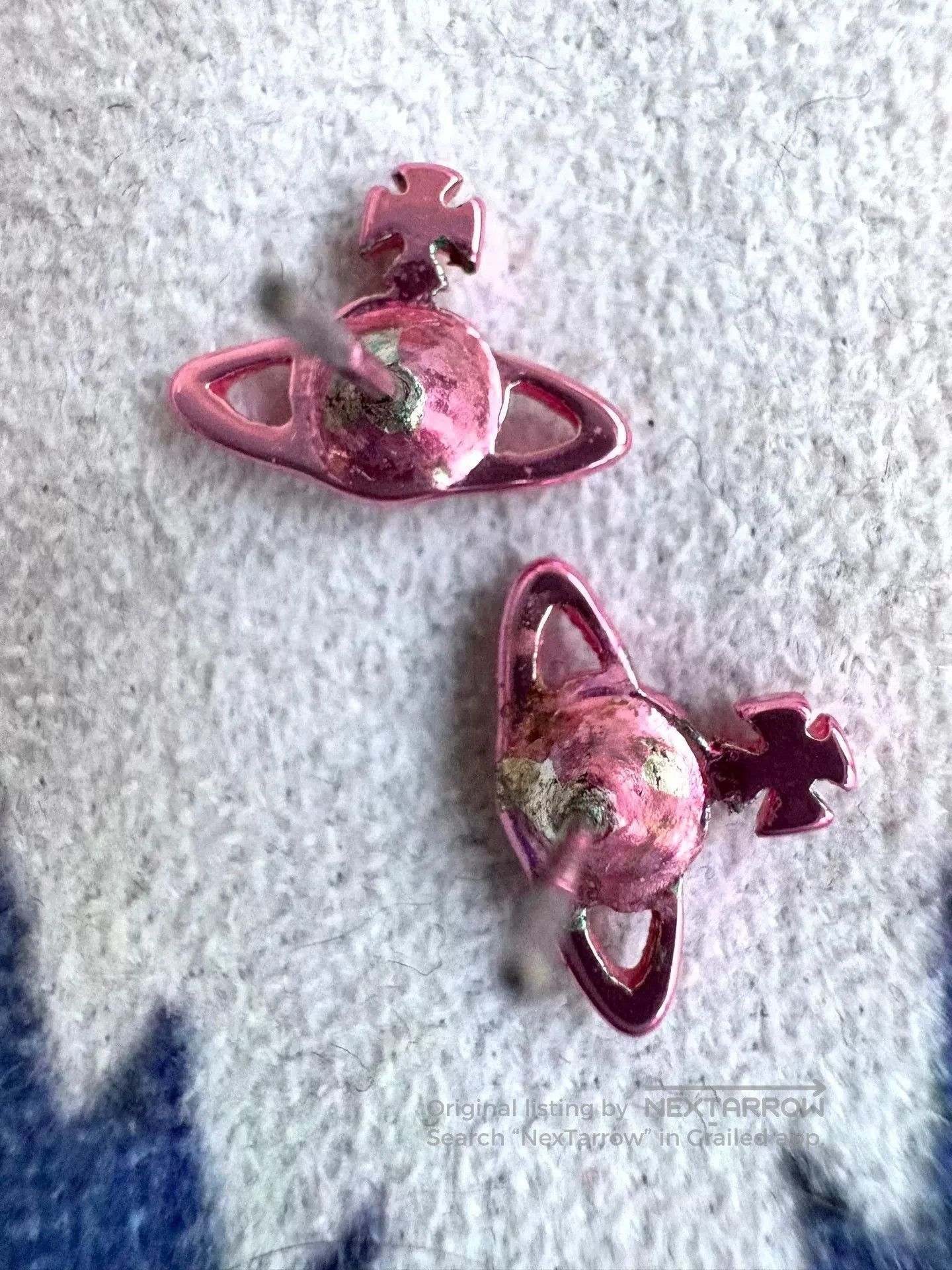 Vivienne Westwood vivienne westwood pink nano saturn earrings. Size ONE SIZE - 7 Thumbnail