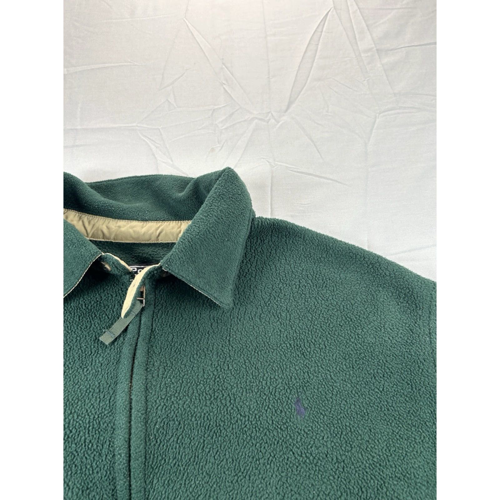 Ralph Lauren VINTAGE Ralph Lauren Jacket XL Full Zip Fleece Green 90s Bomber Chin Strap Men Size US XL / EU 56 / 4 - 5 Thumbnail