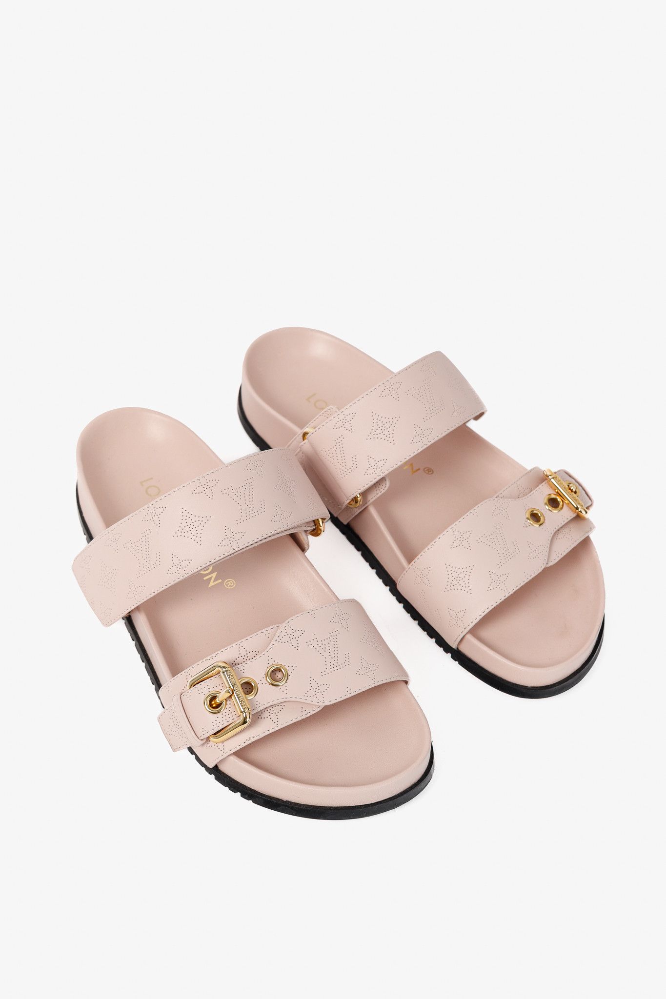 Louis Vuitton Bom Dia Light Pink Flat Comfort Sandal Mules
