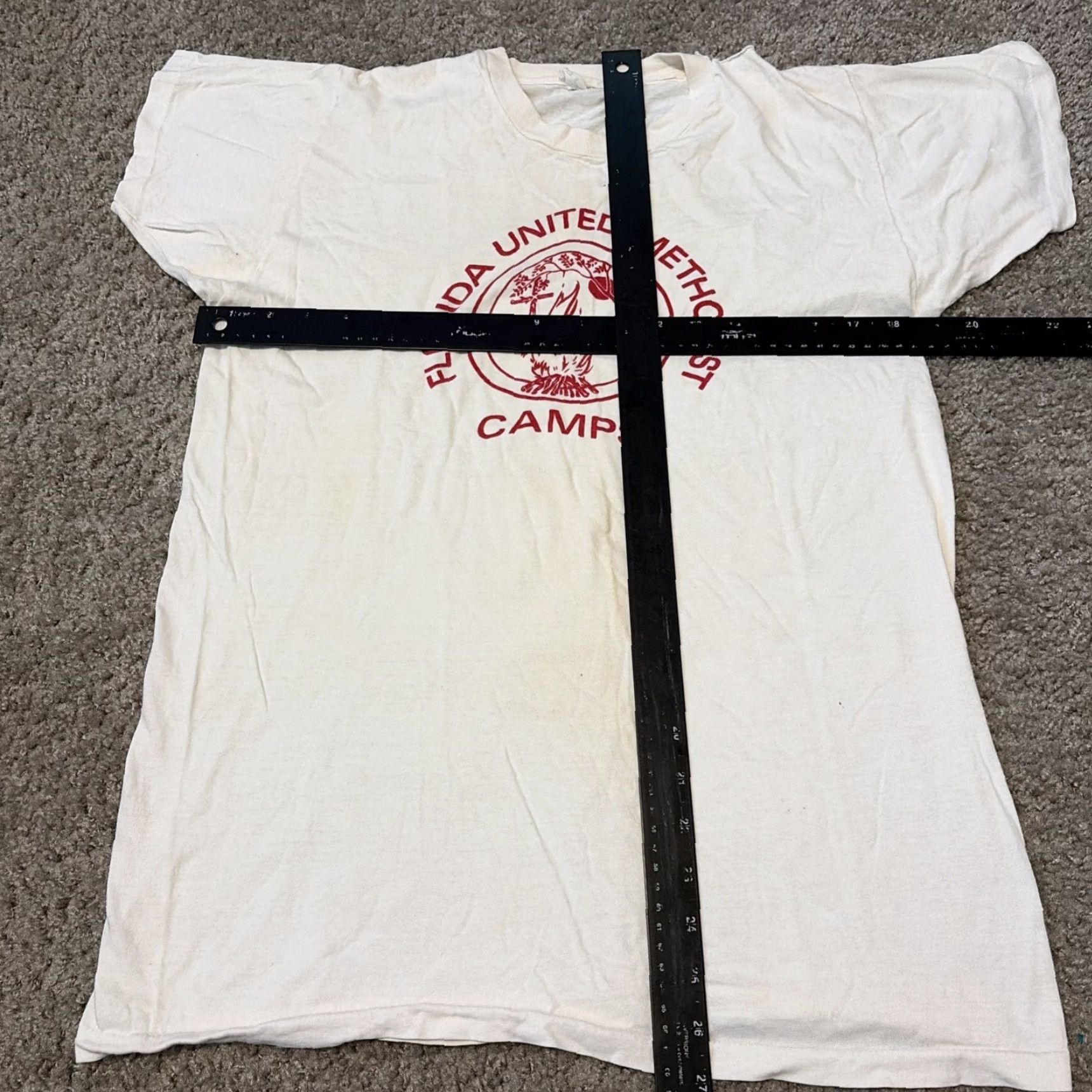 Velva Sheen VINTAGE Florida United Methodist Camps White T-Shirt Claws Distressed XL Unisex Velva Sheen 1970s Cotton Short Sleeve Shirt Size US XL / EU 56 / 4 - 5 Thumbnail
