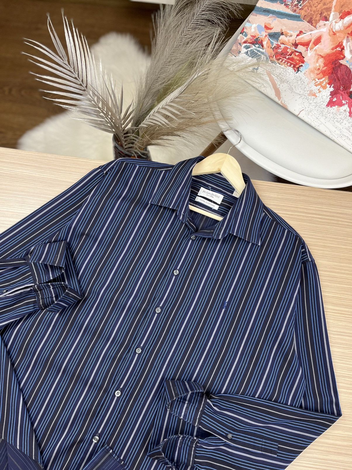 Vintage × Yves Saint Laurent Very crazy Vintage YSL Shirt Size US XL / EU 56 / 4 - 2 Thumbnail