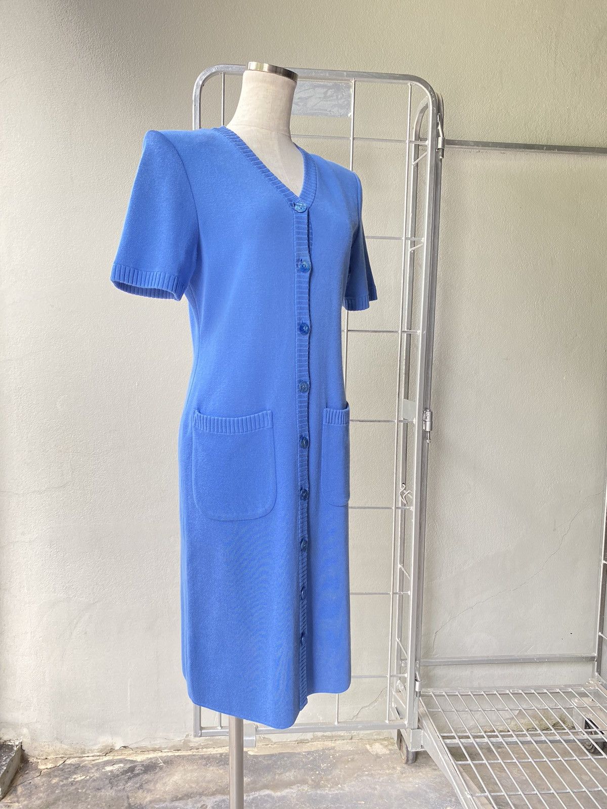 Yves Saint Laurent Yves Saint Laurent vintage knitted blue dress Size ONE SIZE - 3 Thumbnail