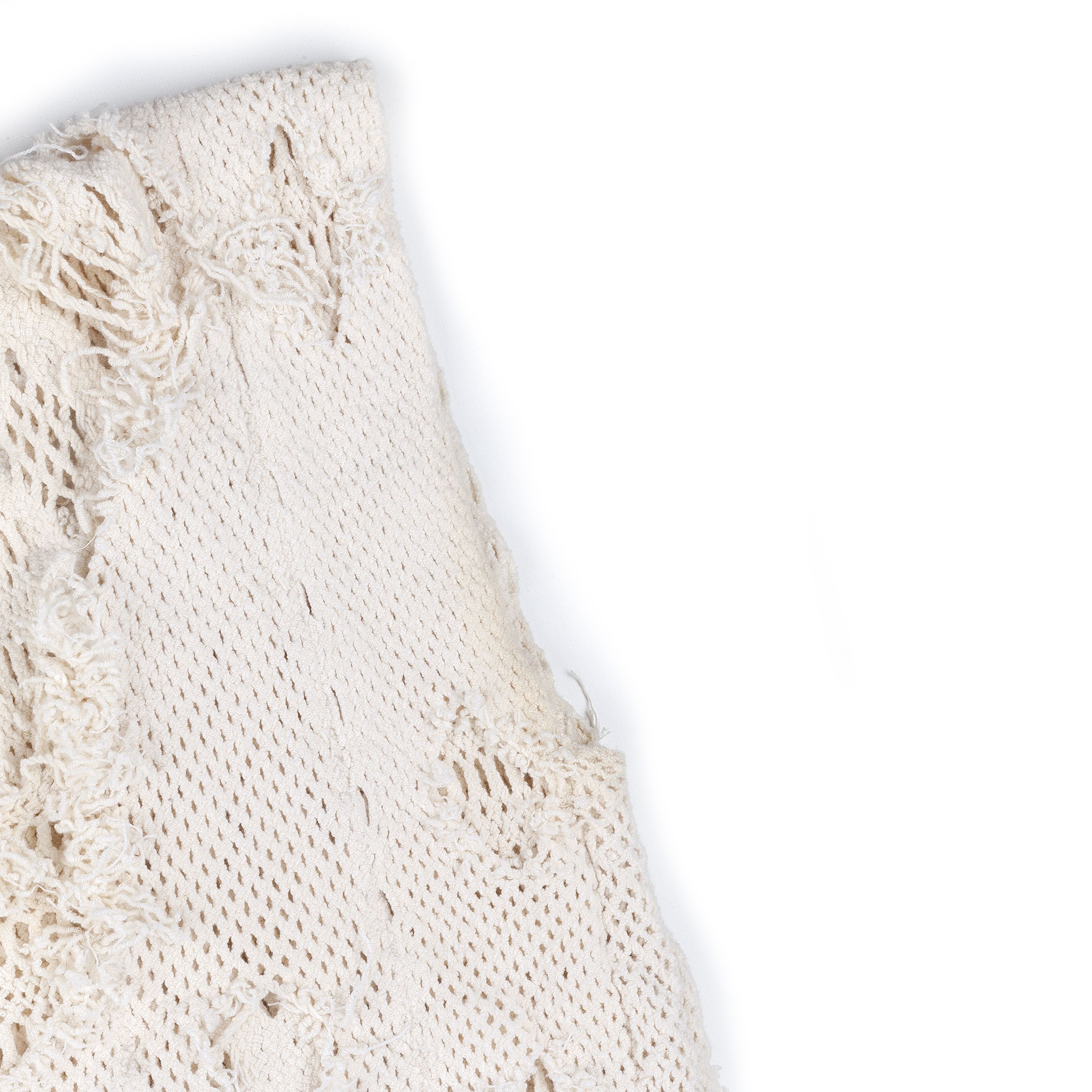 Comme des Garcons × Junya Watanabe Comme Des Garçons Crochet Asymmetrical Vintage Beige Top (M) Size M / US 6-8 / IT 42-44 - 5 Thumbnail
