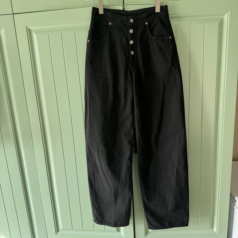 Maison Margiela Maison Margiela SizeL Black denim trousers Size 25" / US 0 / IT 36 - 1 Thumbnail