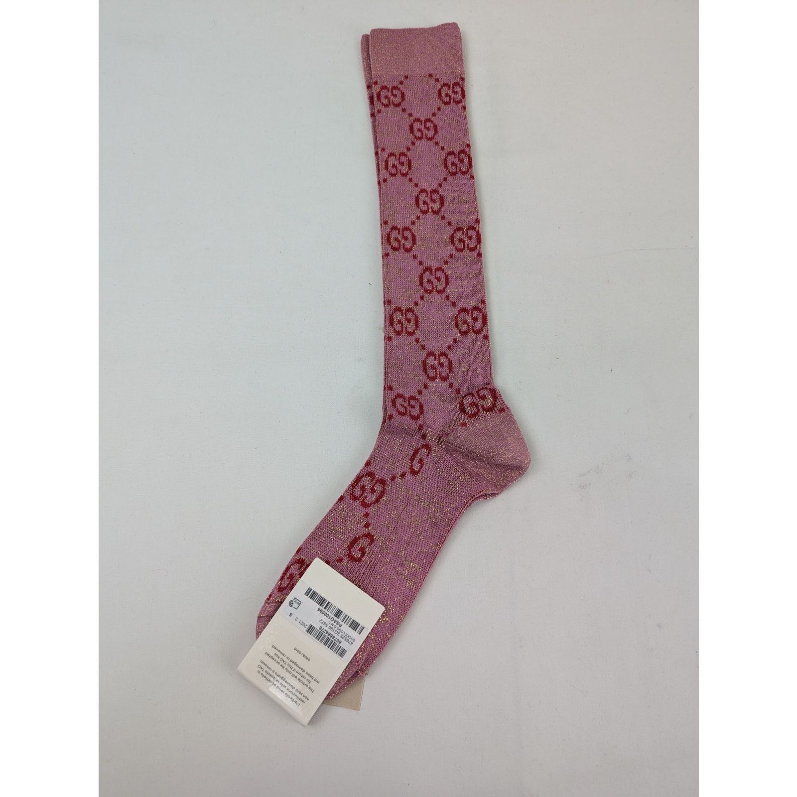 Gucci o1rshd1 Size: S / GG Logo Socks in Pink Size ONE SIZE - 1 Thumbnail