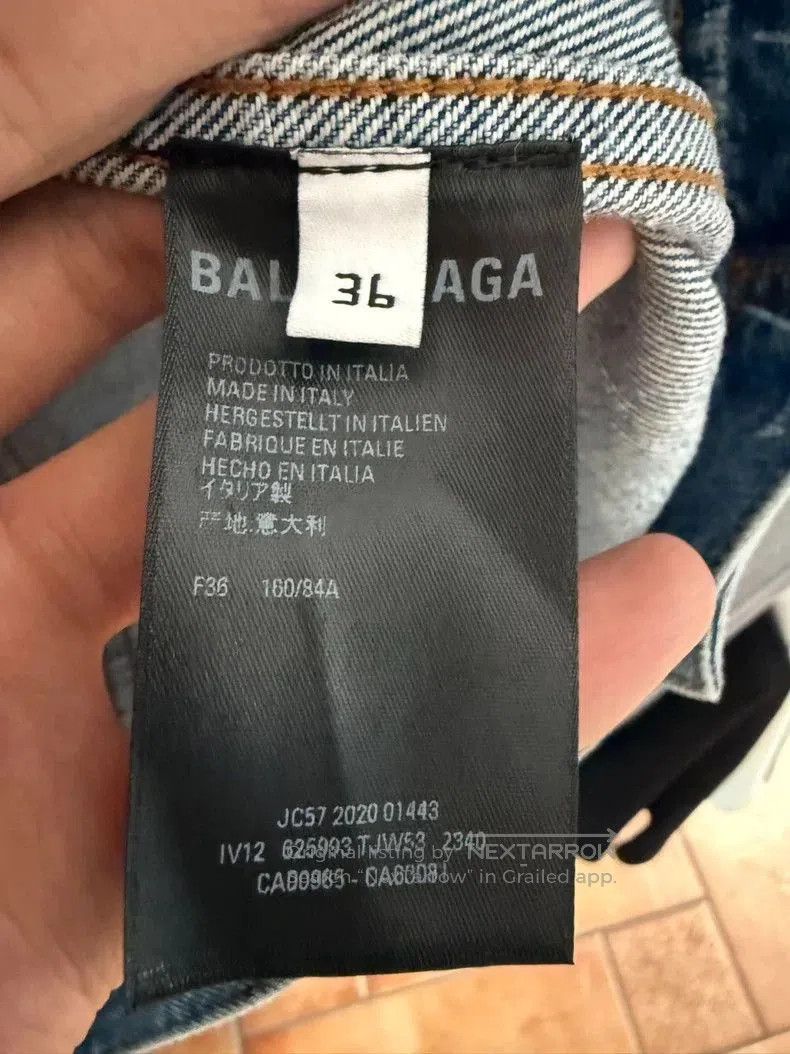 Balenciaga Balenciaga Logo Print Blue Denim Jacket. Size US M / EU 48-50 / 2 - 4 Thumbnail