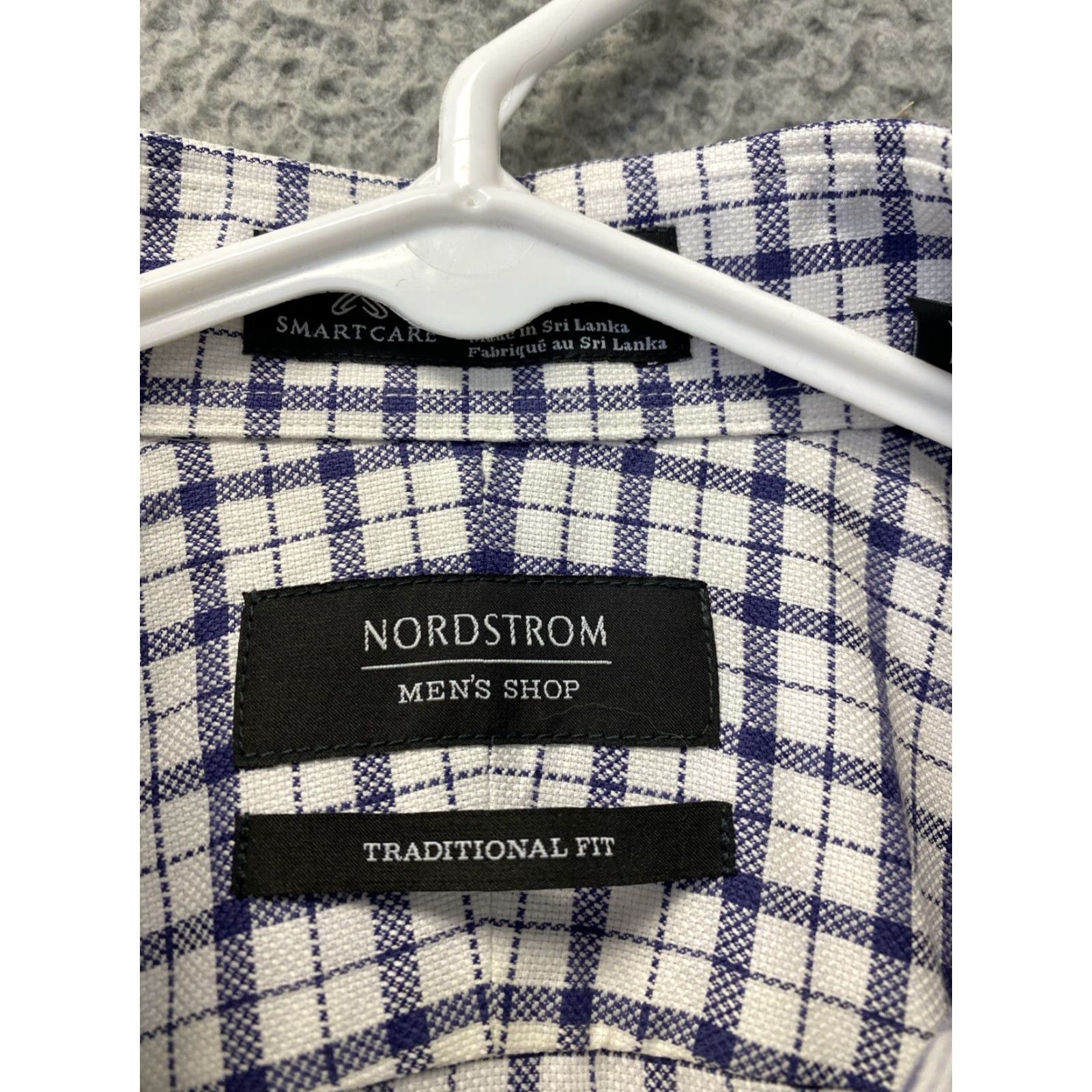 Nordstrom Nordstrom Dress Shirt Men 16.5 Blue Plaid Button-Down Non-Iron Wrinkle-Resistant Pockets 100% Cotton Regular Fit Multi-Color Mens Size 42R - 4 Thumbnail