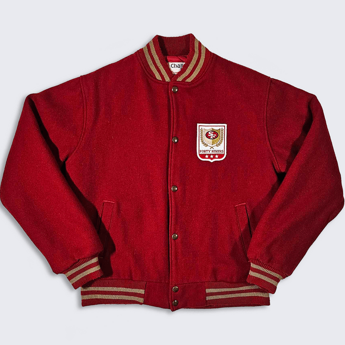 Vintage San Francisco 49ers 80s Chalk Line Wool Bomber Jacket | Grailed