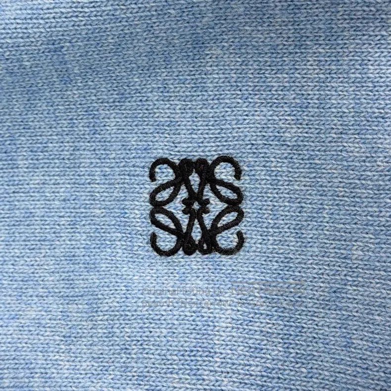 Loewe Loewe Blue Patchwork Embroidered Logo Asymmetrical Wool Sw Size L / US 10 / IT 46 - 7 Thumbnail