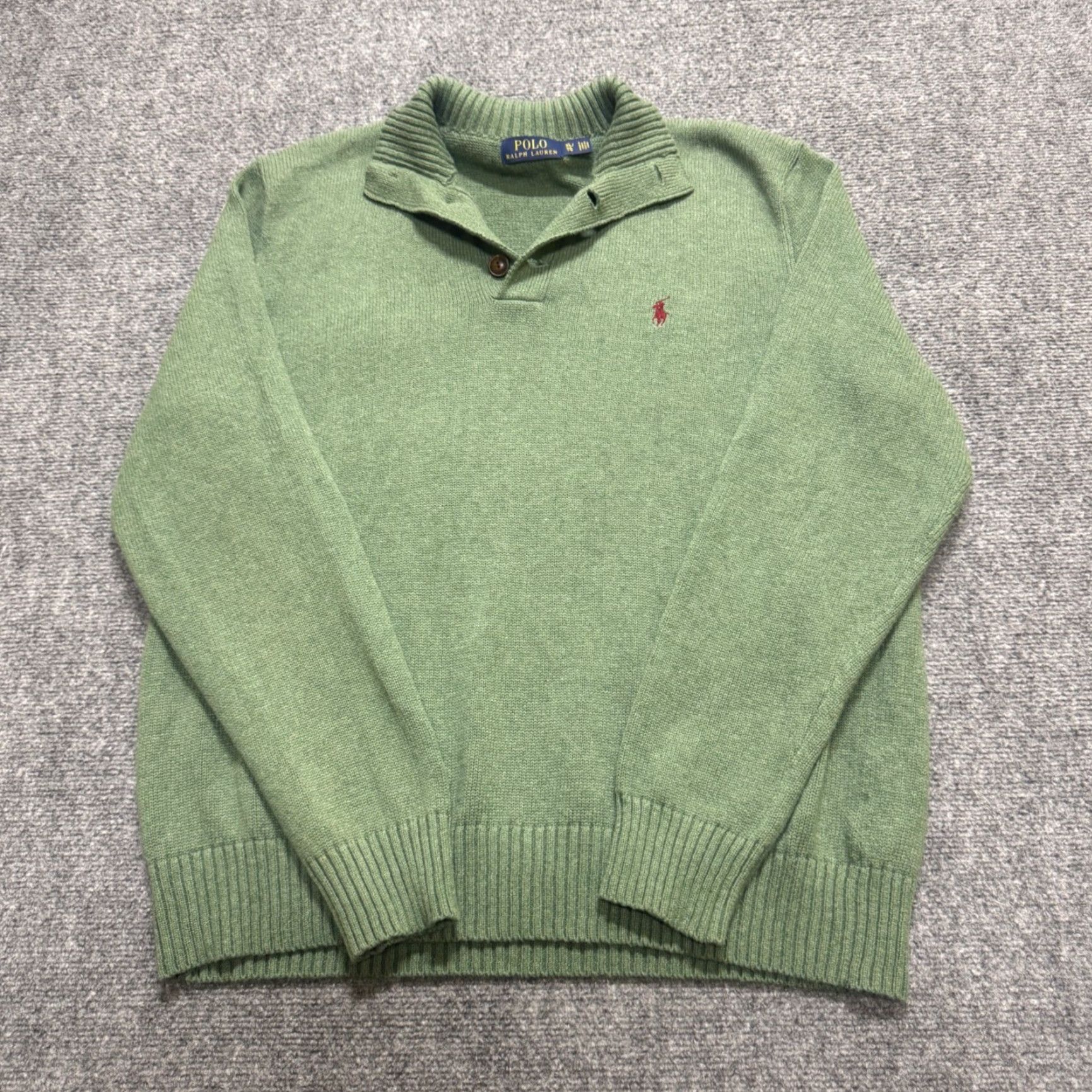 Polo Ralph Lauren VTG Polo Ralph Lauren Polo Shirt 1/4 Button Up Mens XL Green Collared Dress Attire Y2K 90s Mens Size US XL / EU 56 / 4 - 2 Thumbnail
