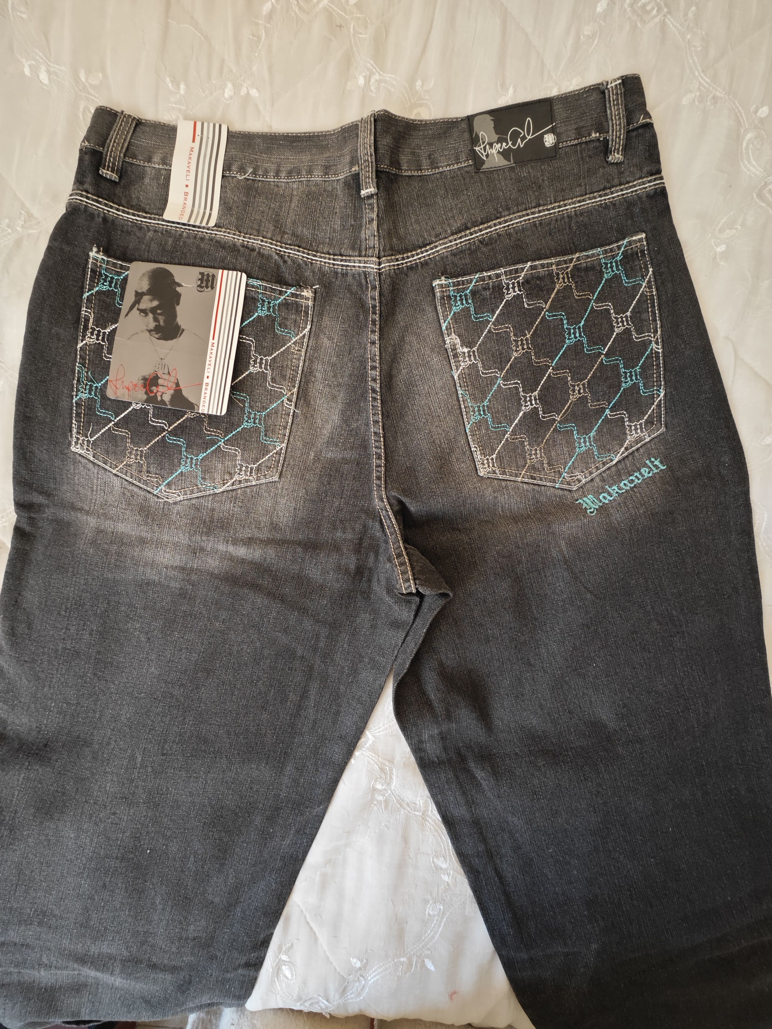 Makaveli Rare original Makaveli branded jeans,, new, ,hip-hop,Y2K. Size US 38 / EU 54 - 10 Thumbnail