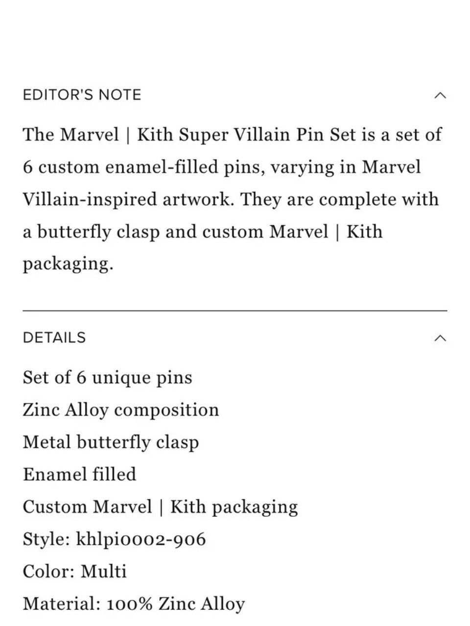 Kith × New Era Marvel x Kith Super Villain Pin Set 85th Marvel Collec Size ONE SIZE - 3 Thumbnail