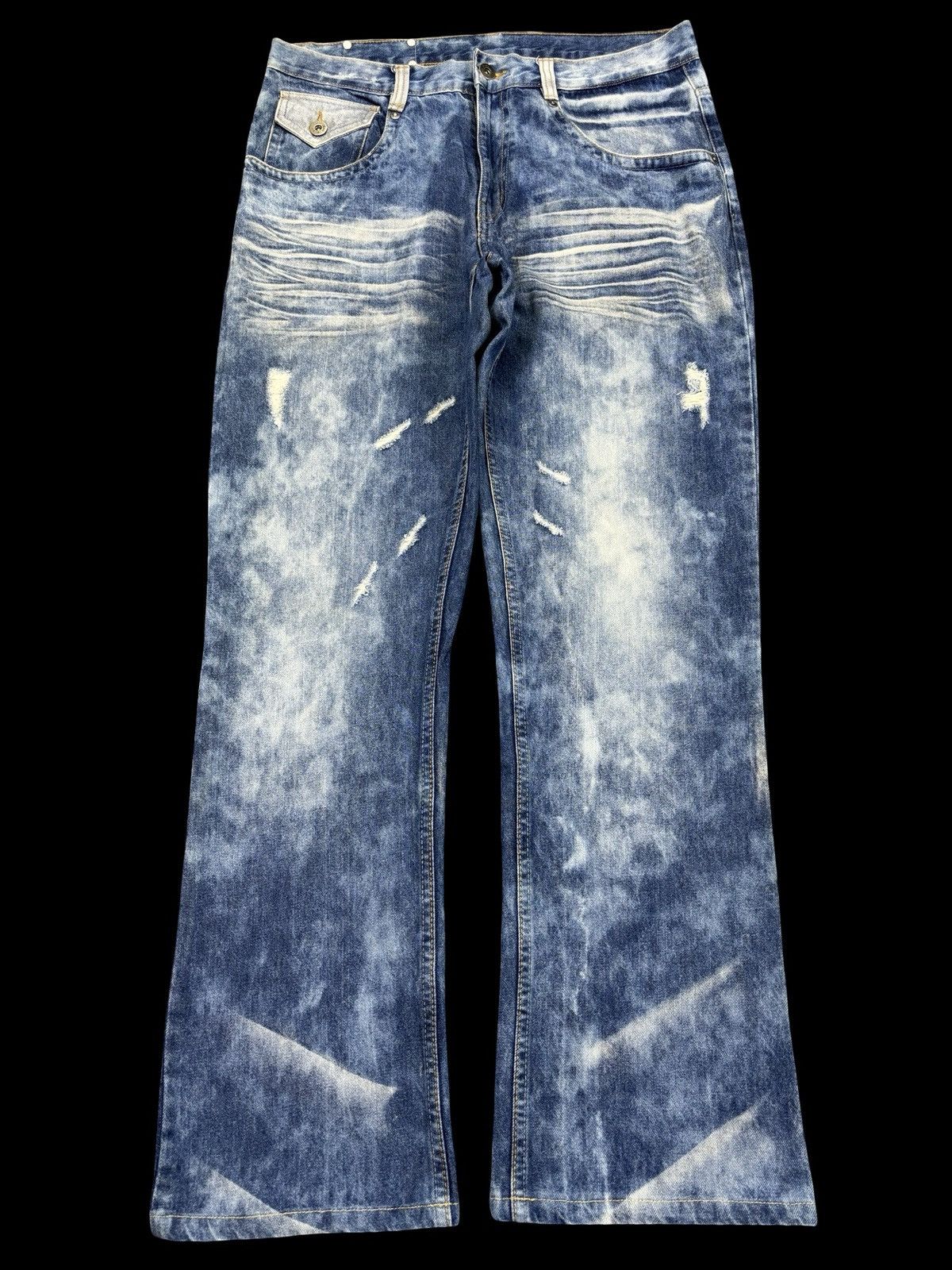 Japanese Brand Statement Pant 💥anti label Japan Soft Distressed Denim F947 Size US 32 / EU 48 - 1 Thumbnail