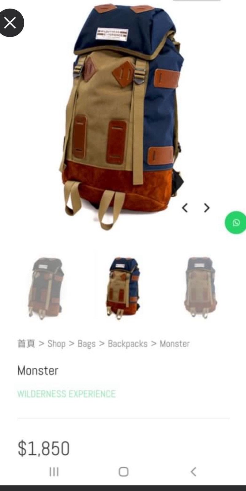 Japanese Brand Wilderness Experience Japanese Retro Backpack Size ONE SIZE - 7 Thumbnail