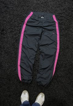 Vintage NIKE Gray & Pink Stripe Track Pants Womens XL (16-18) GRAY TAG