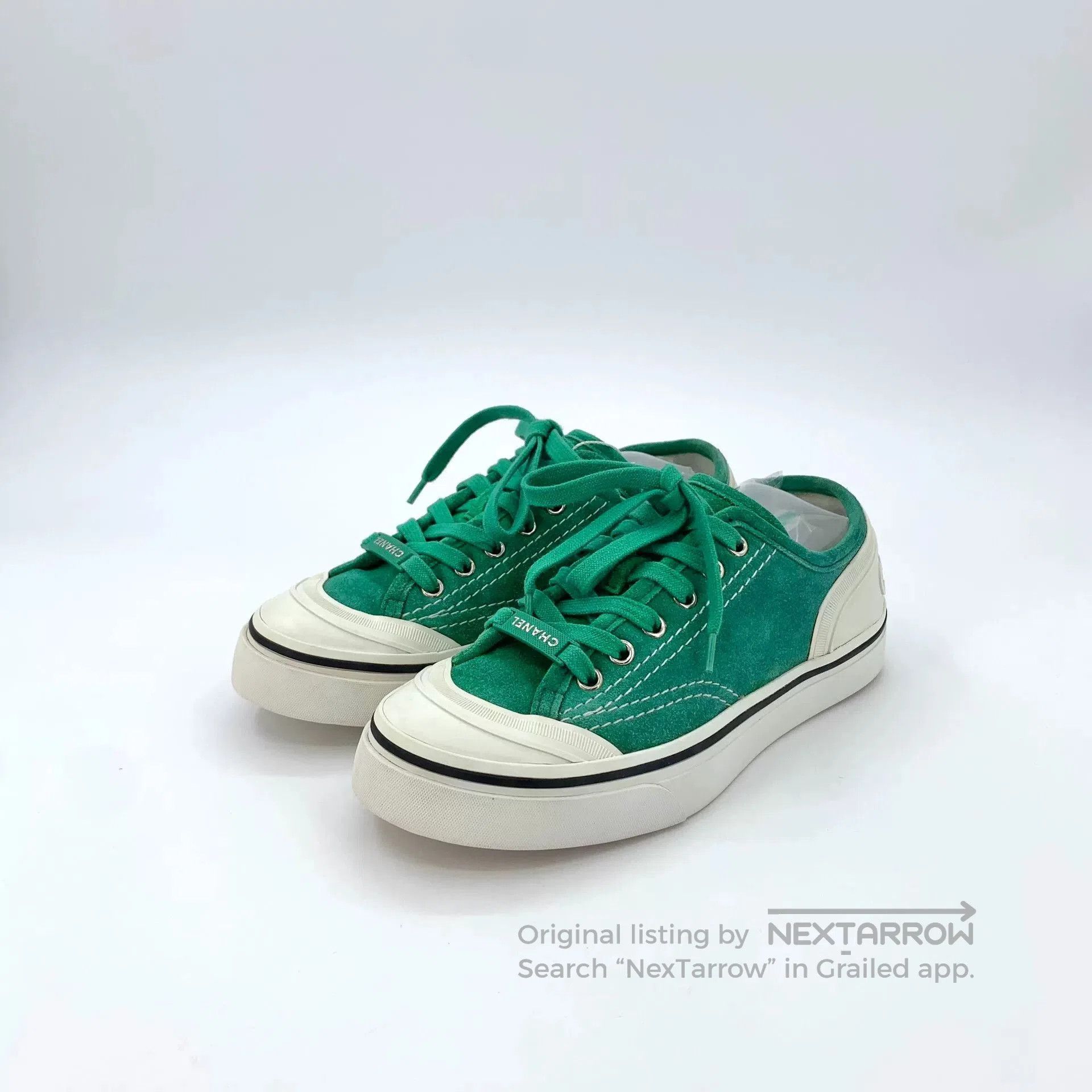 Chanel Chanel Green Canvas Lace. Size US 6 / IT 36 - 1 Thumbnail
