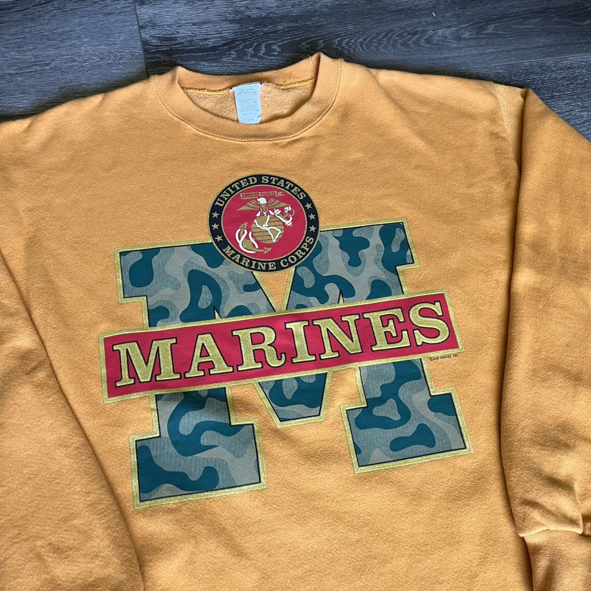 Vintage Vintage 1990s United States Marine Corps Crewneck Sweatshirt Size US XL / EU 56 / 4 - 2 Thumbnail