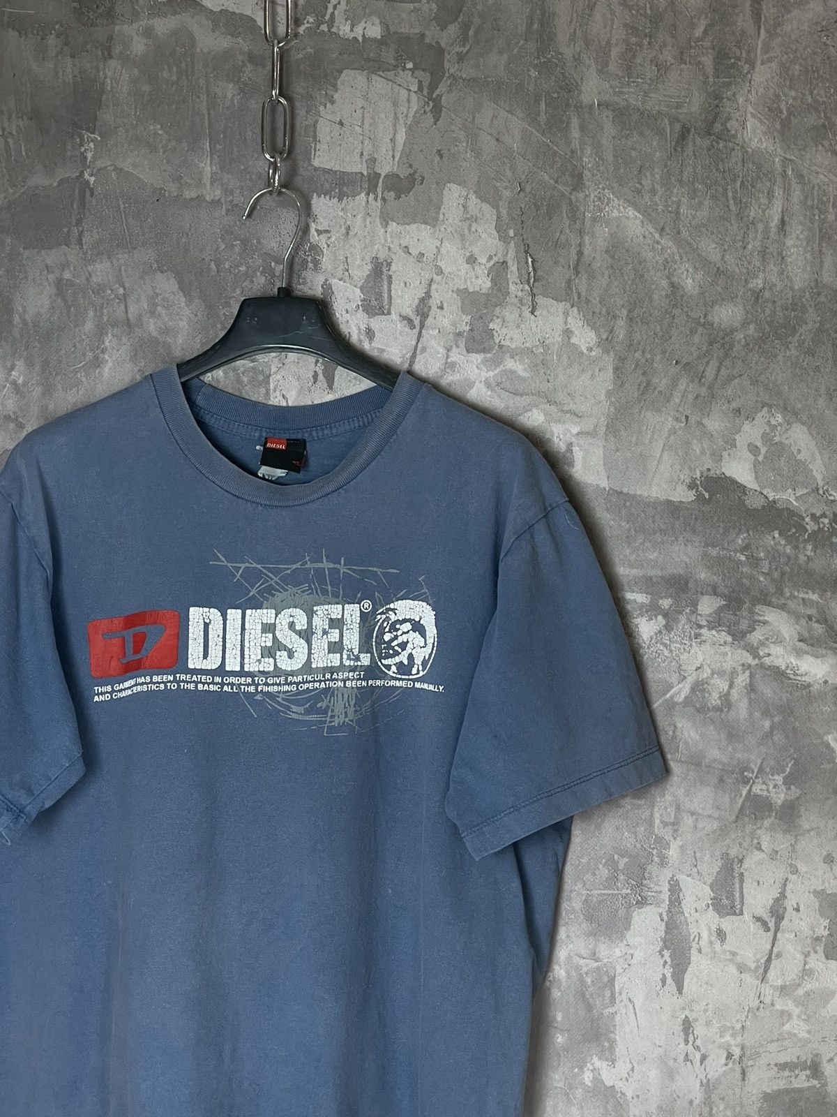 Diesel Diesel Big Logo Print Blue Faded Hype T-Shirt Y2K Vintage Size US M / EU 48-50 / 2 - 5 Thumbnail