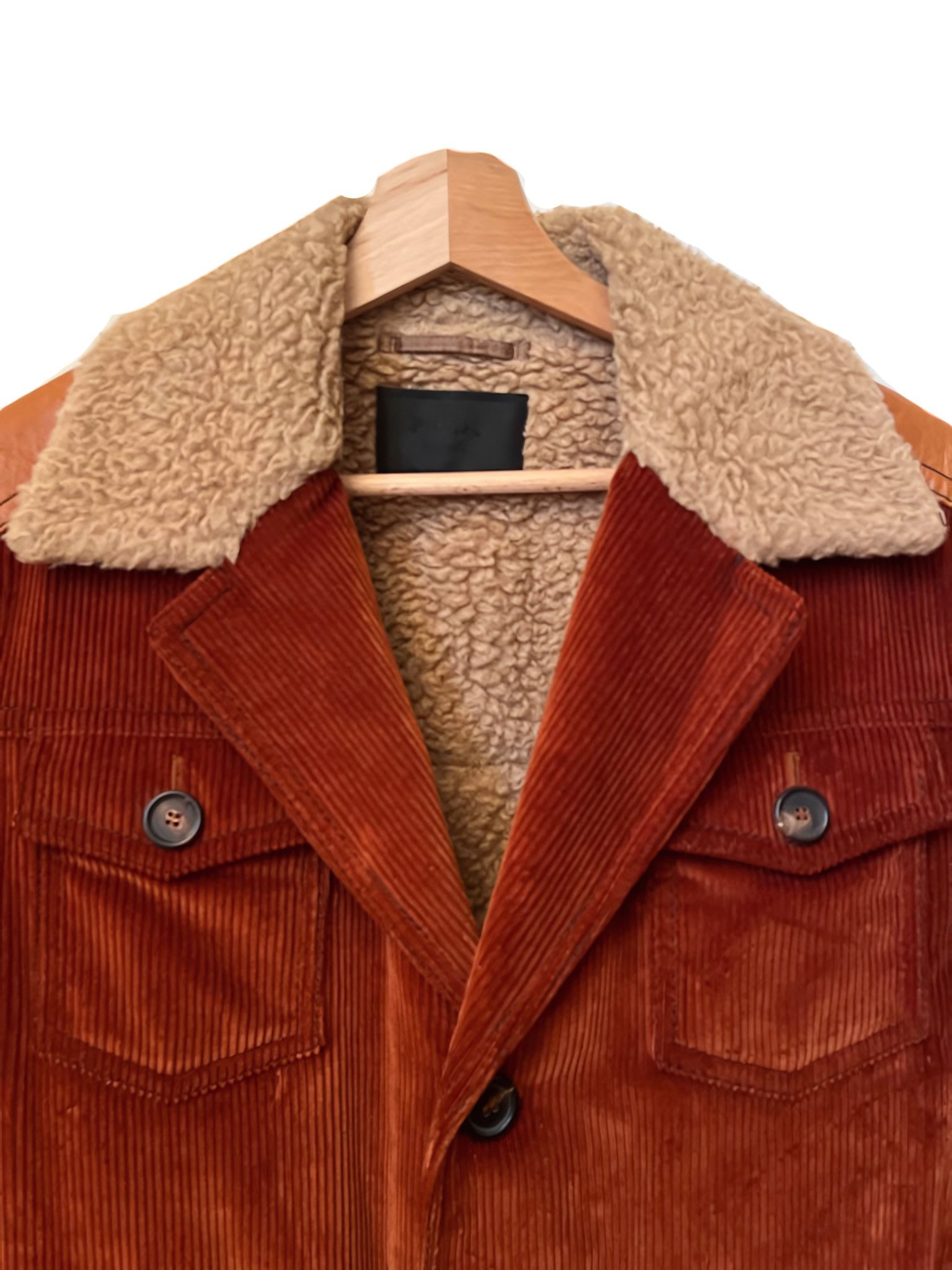 Prada A/W 2017 RUNWAY SHEEP FUR SHEARLING CORDUROY TRENCH COAT Size US M / EU 48-50 / 2 - 4 Thumbnail