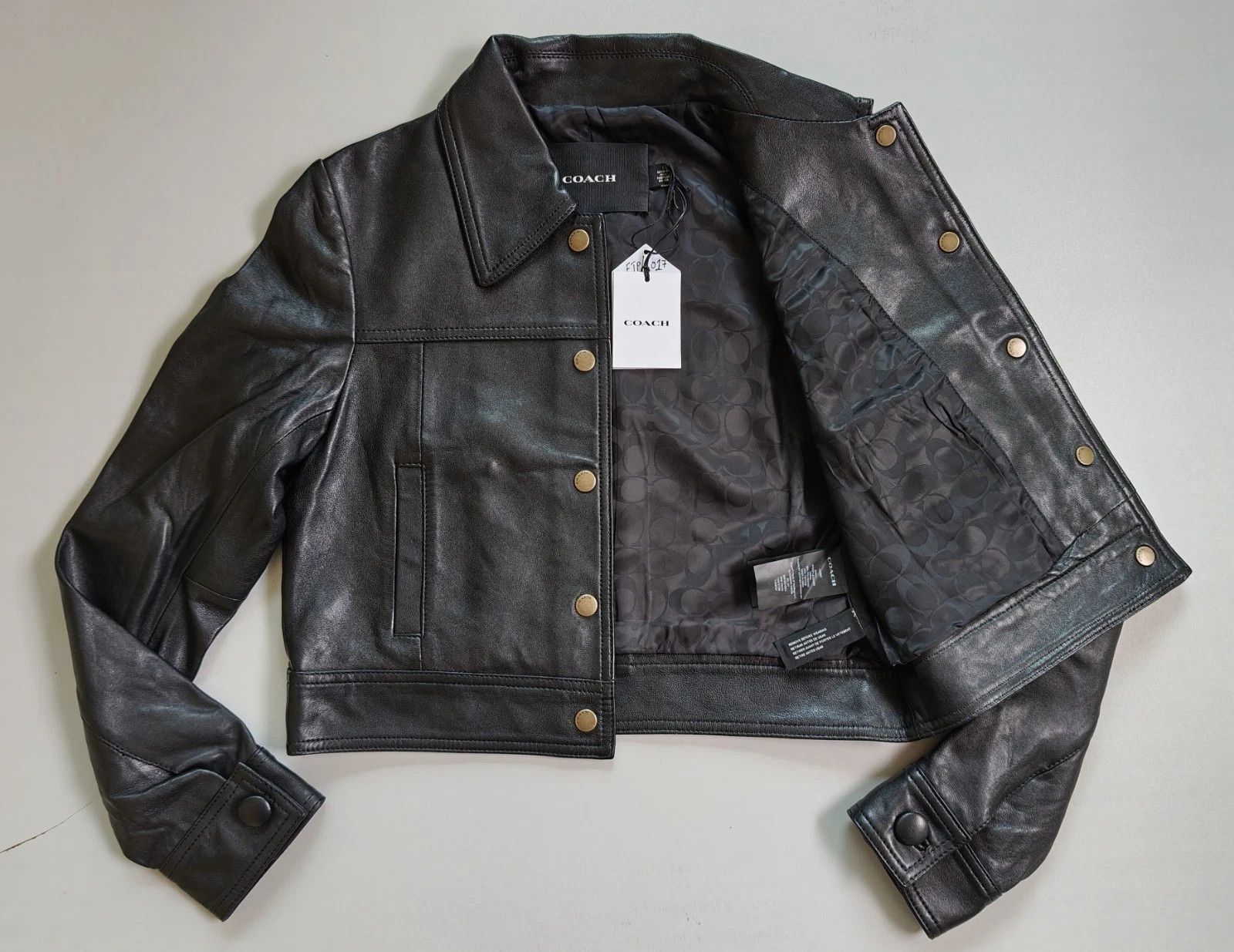 Coach Coach Women's Heritage C Snap Front Shrunken Jacket FTP 1017 Size S / US 4 / IT 40 - 6 Thumbnail