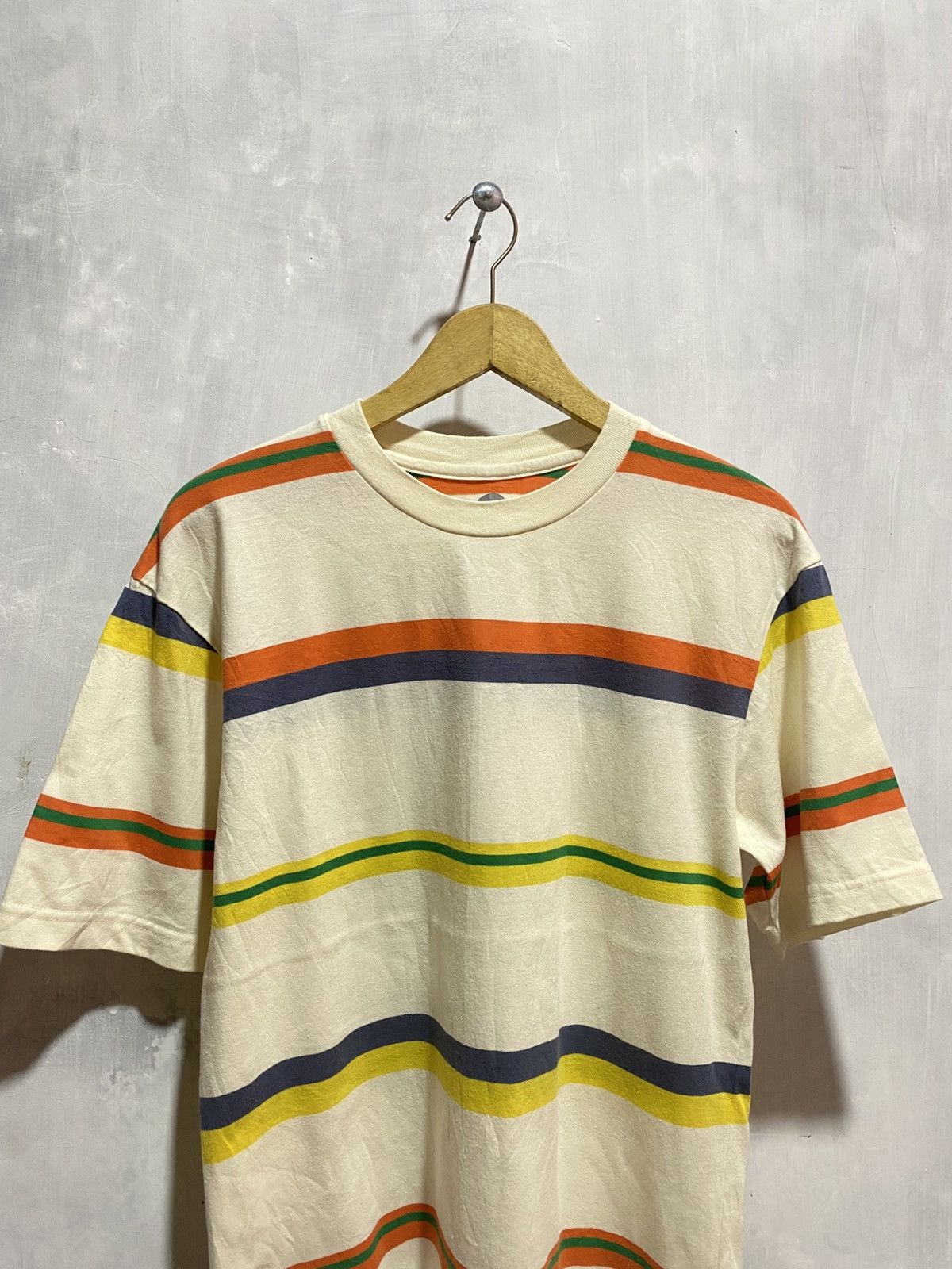 Japanese Brand human brand stripped multicolor tshirt Size US M / EU 48-50 / 2 - 1 Thumbnail