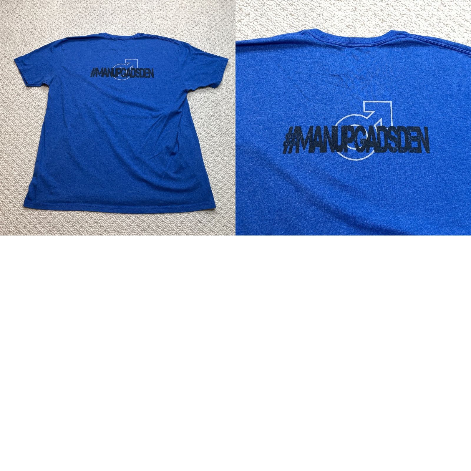 Vintage Unbranded Shirt Mens 2XL Blue Short Sleeve Solid The Blue Ball Logo Gadsen T-Shirt Crew Neck College Music Size US XXL / EU 58 / 5 - 8 Thumbnail