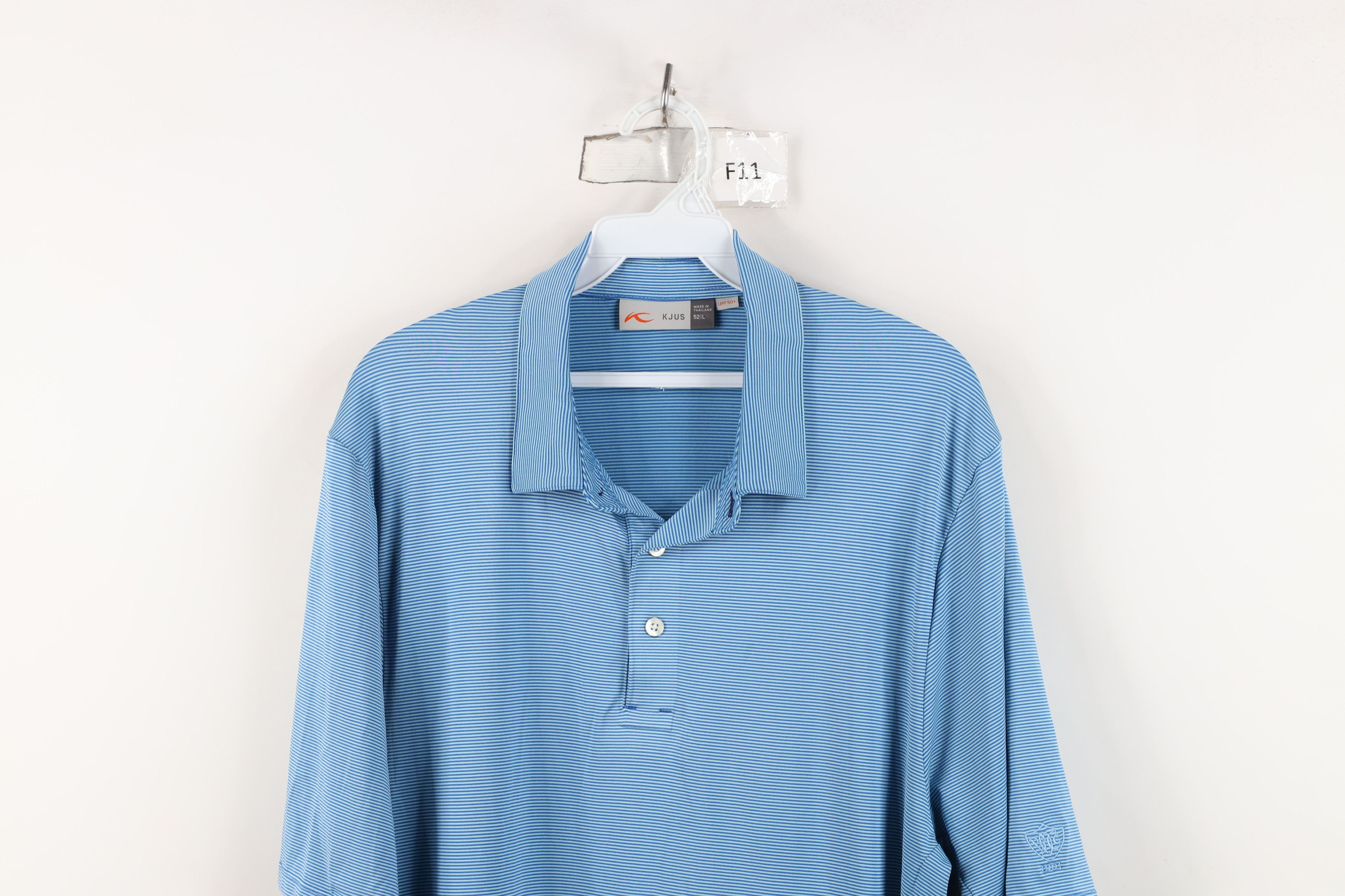 KJUS Kjus Striped Stretch Short Sleeve Golf Polo Shirt Blue Size US L / EU 52-54 / 3 - 2 Thumbnail